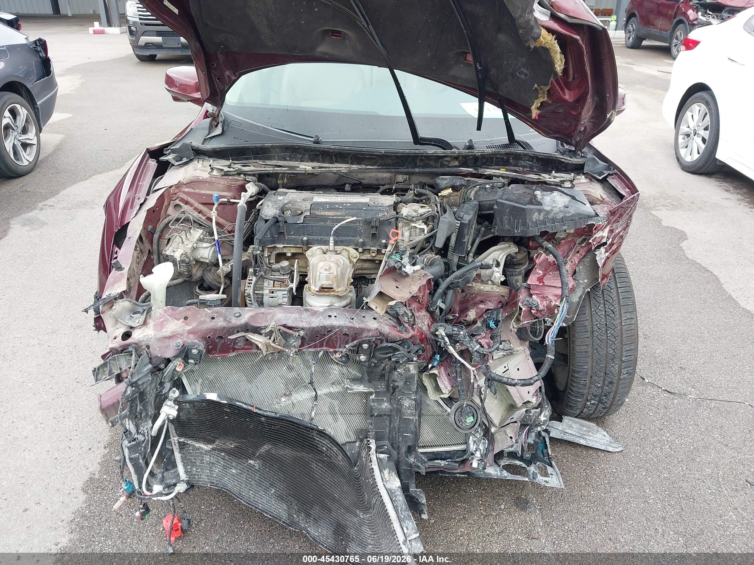 2013 Honda Accord Ex-l Maroon vin: 1HGCR2F8XDA018969