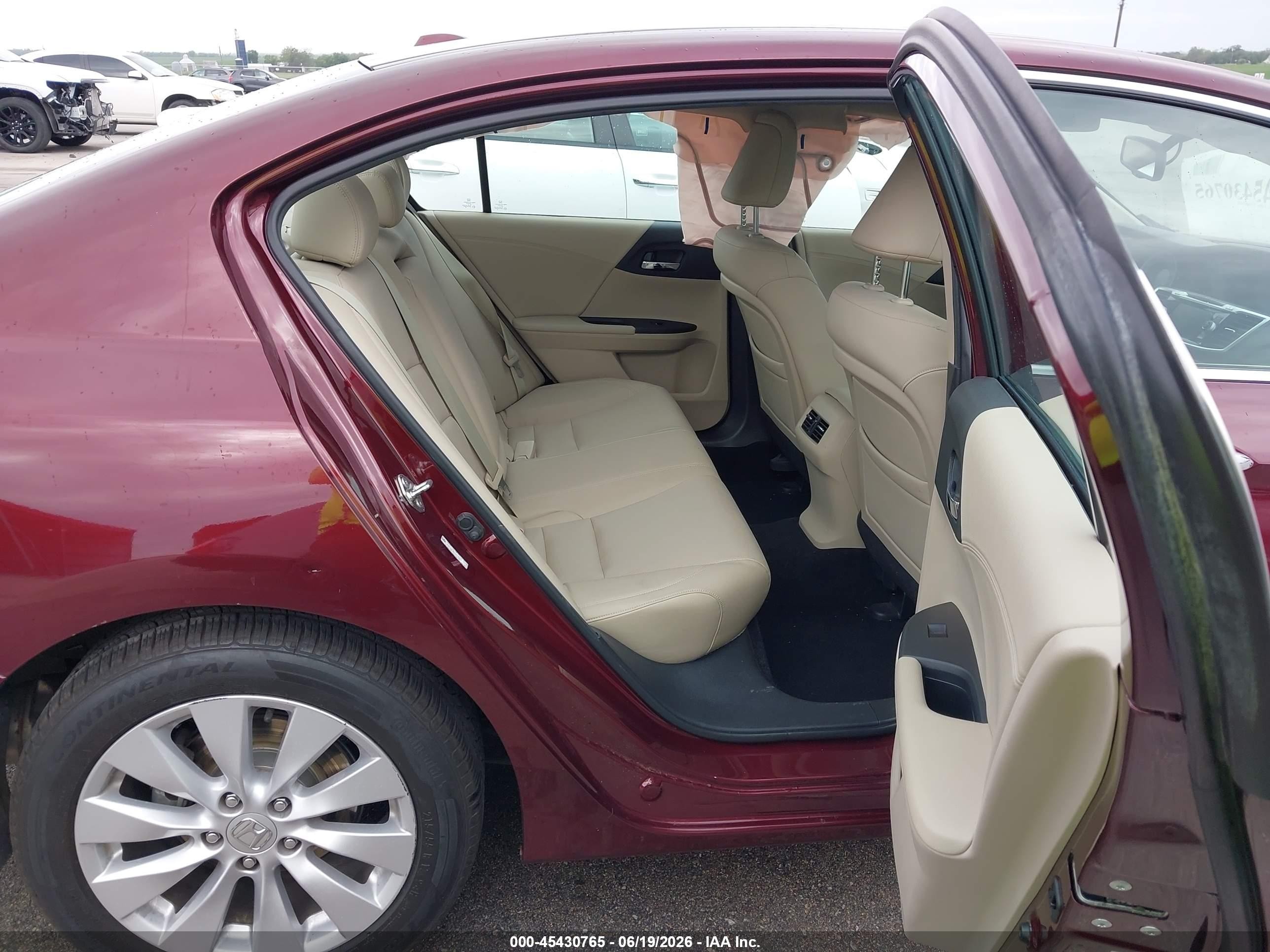 2013 Honda Accord Ex-l Maroon vin: 1HGCR2F8XDA018969