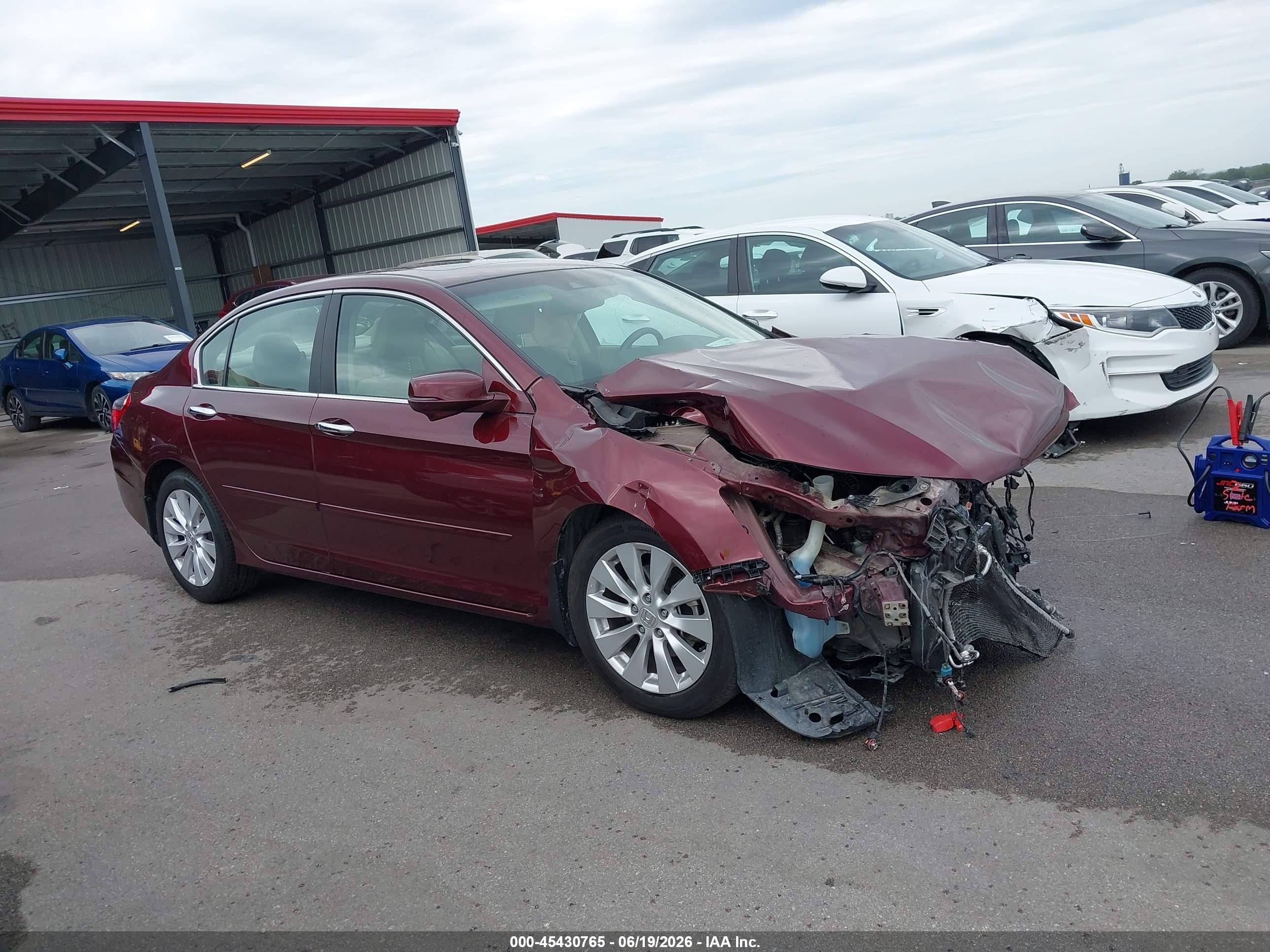 2013 Honda Accord Ex-l Maroon vin: 1HGCR2F8XDA018969
