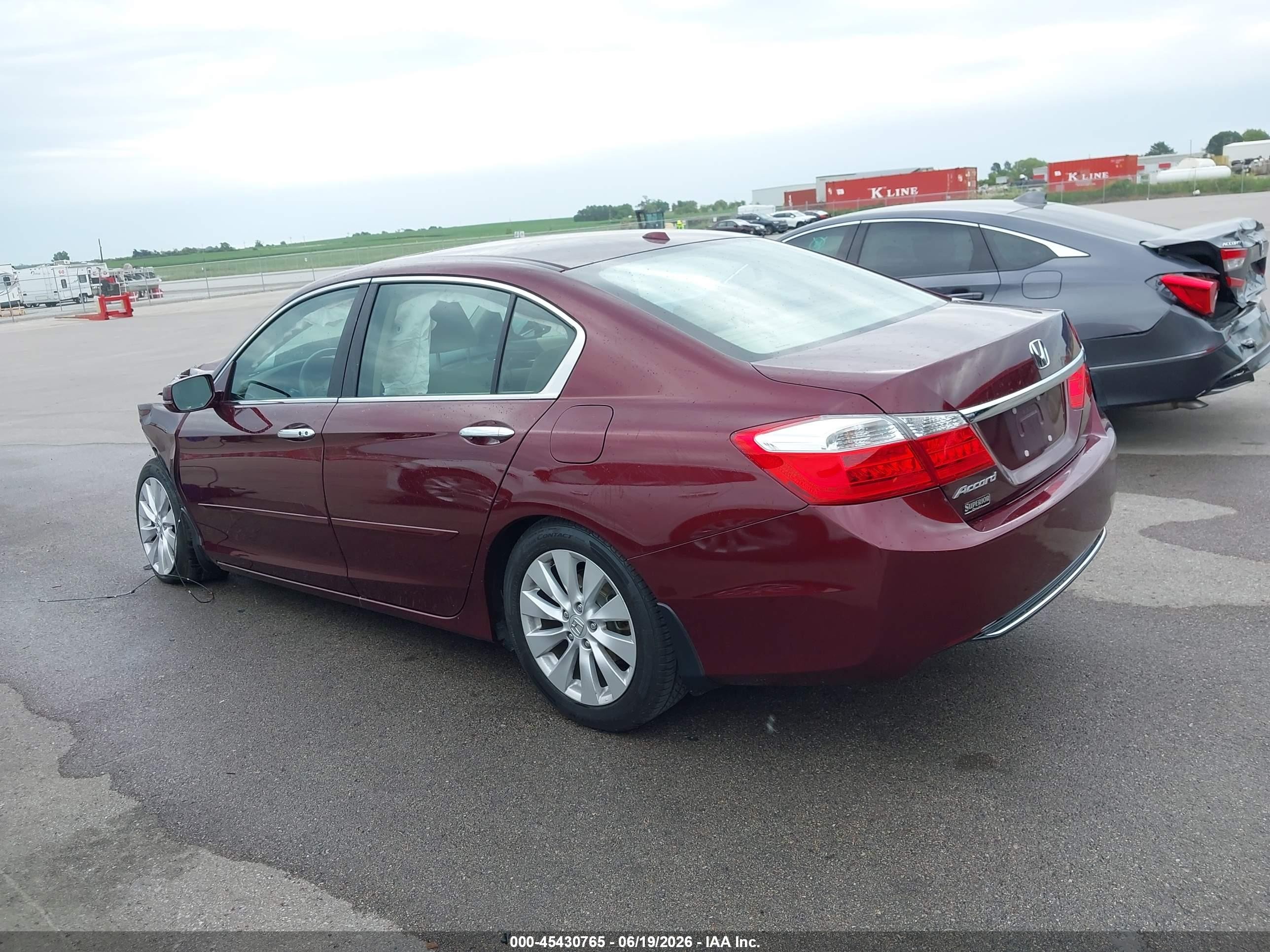 2013 Honda Accord Ex-l Maroon vin: 1HGCR2F8XDA018969