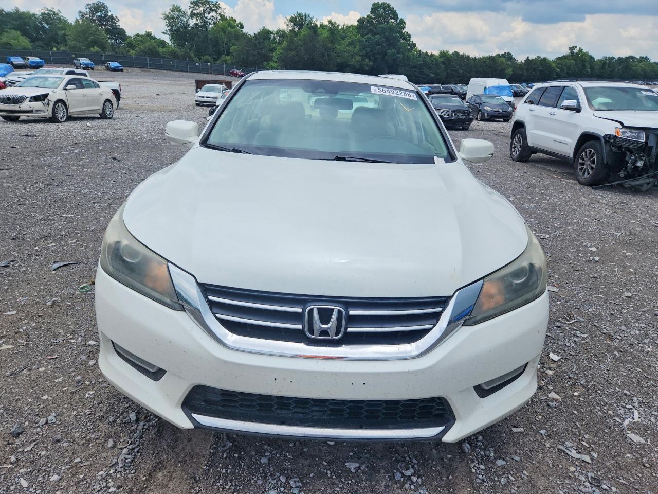 2013 Honda Accord Exl White vin: 1HGCR2F8XDA021368