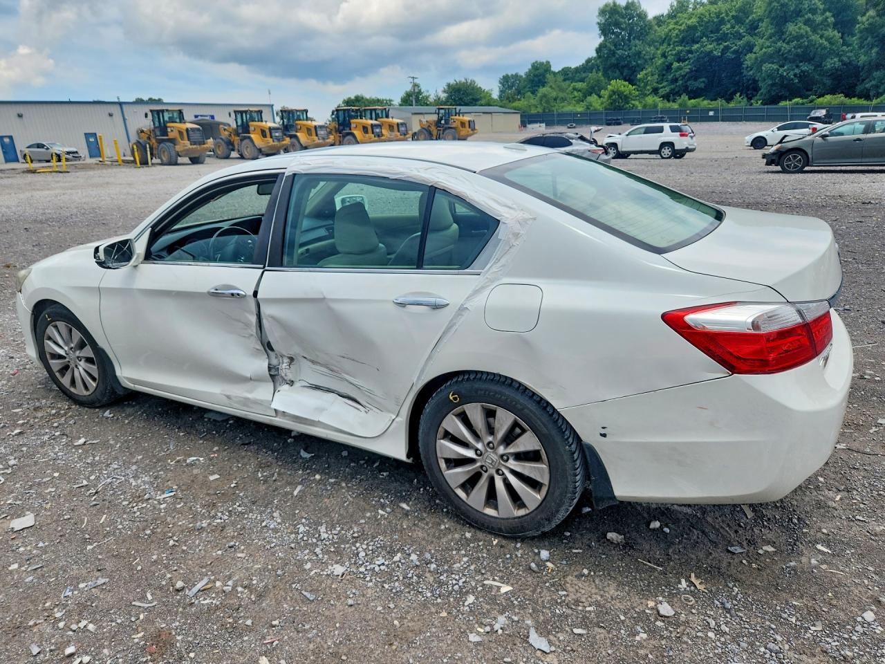 2013 Honda Accord Exl White vin: 1HGCR2F8XDA021368