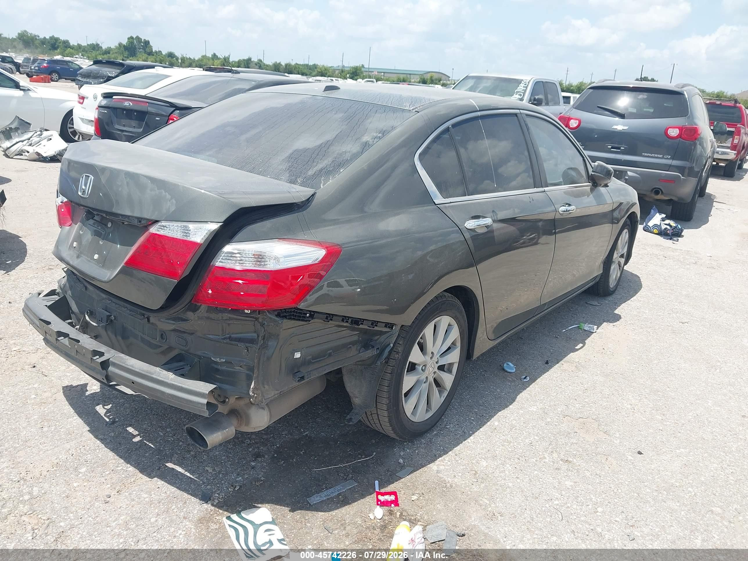 2013 Honda Accord Ex-l Gray vin: 1HGCR2F8XDA034315