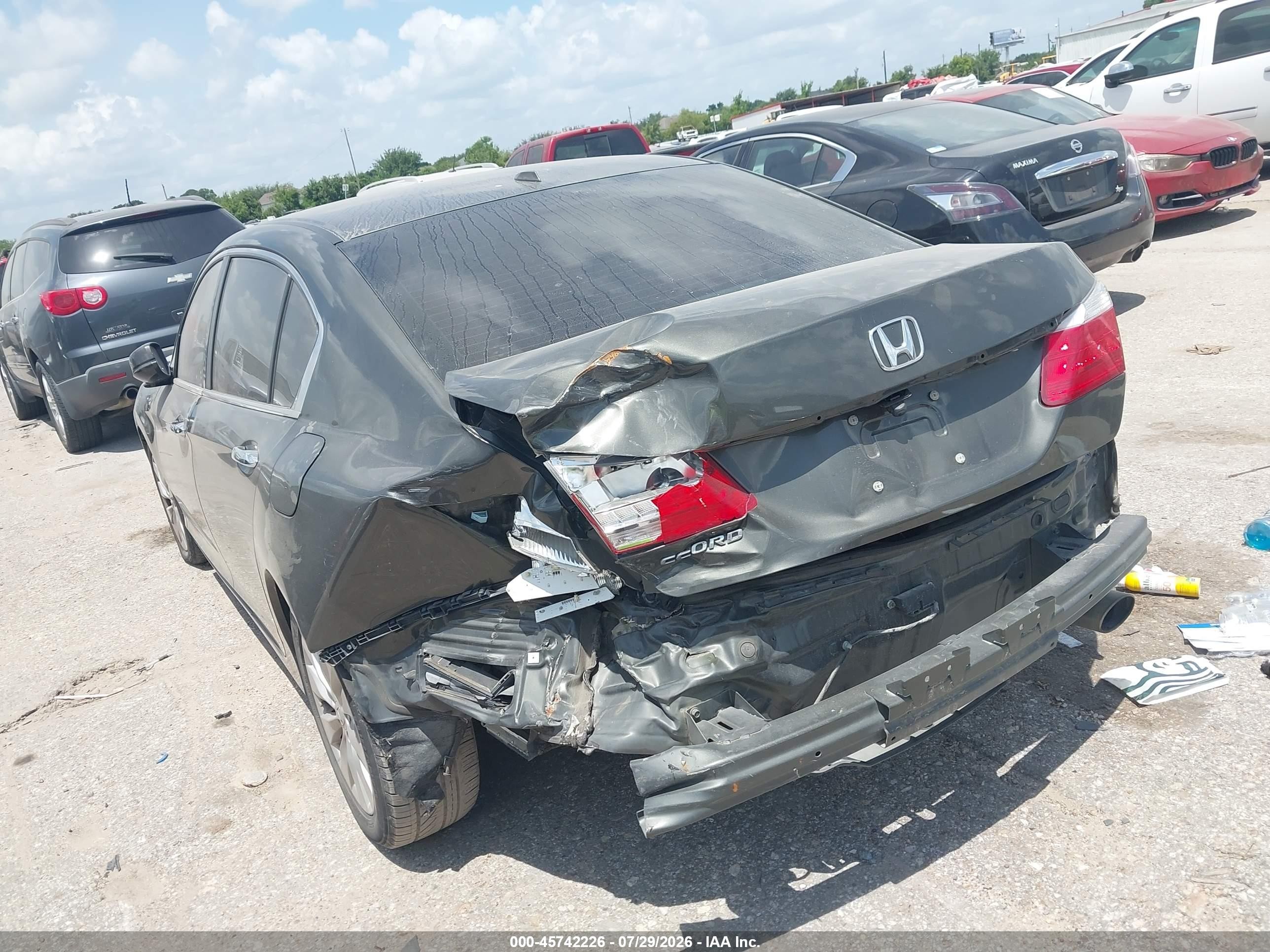 2013 Honda Accord Ex-l Gray vin: 1HGCR2F8XDA034315