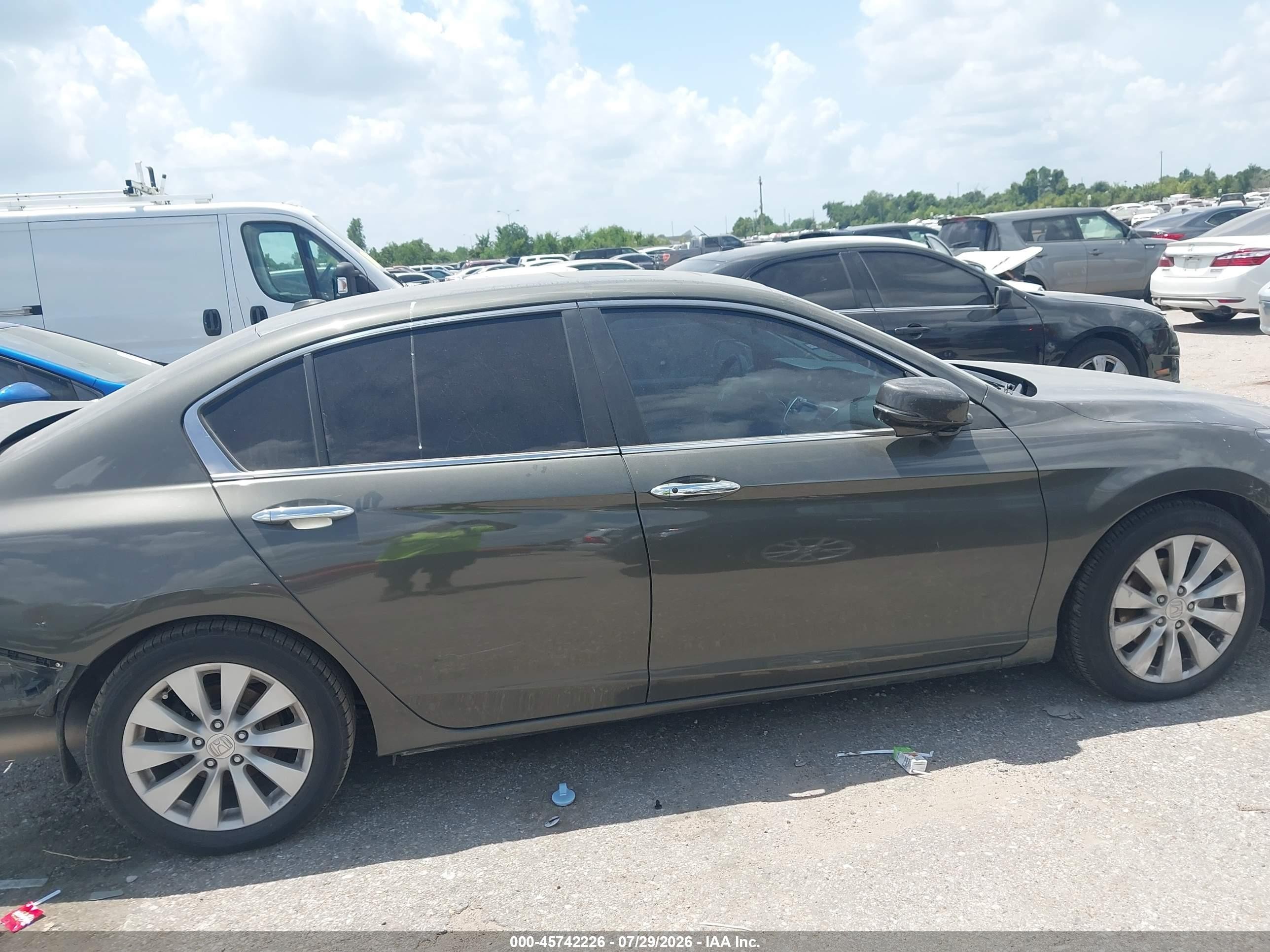 2013 Honda Accord Ex-l Gray vin: 1HGCR2F8XDA034315