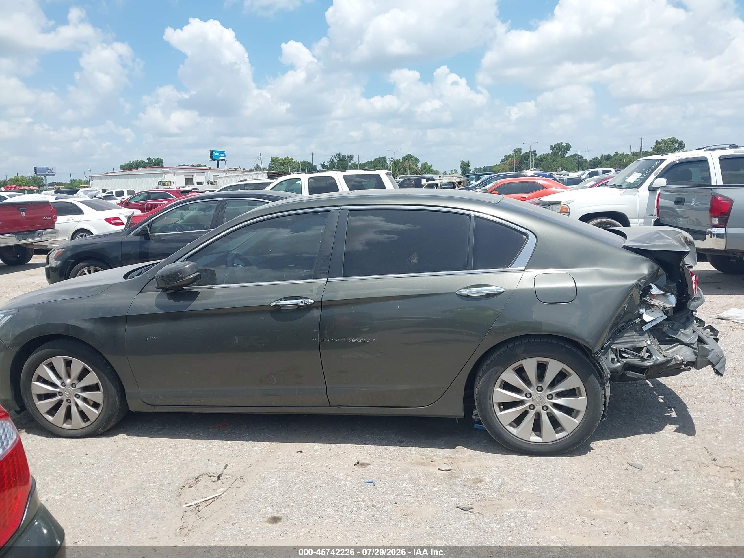2013 Honda Accord Ex-l Gray vin: 1HGCR2F8XDA034315