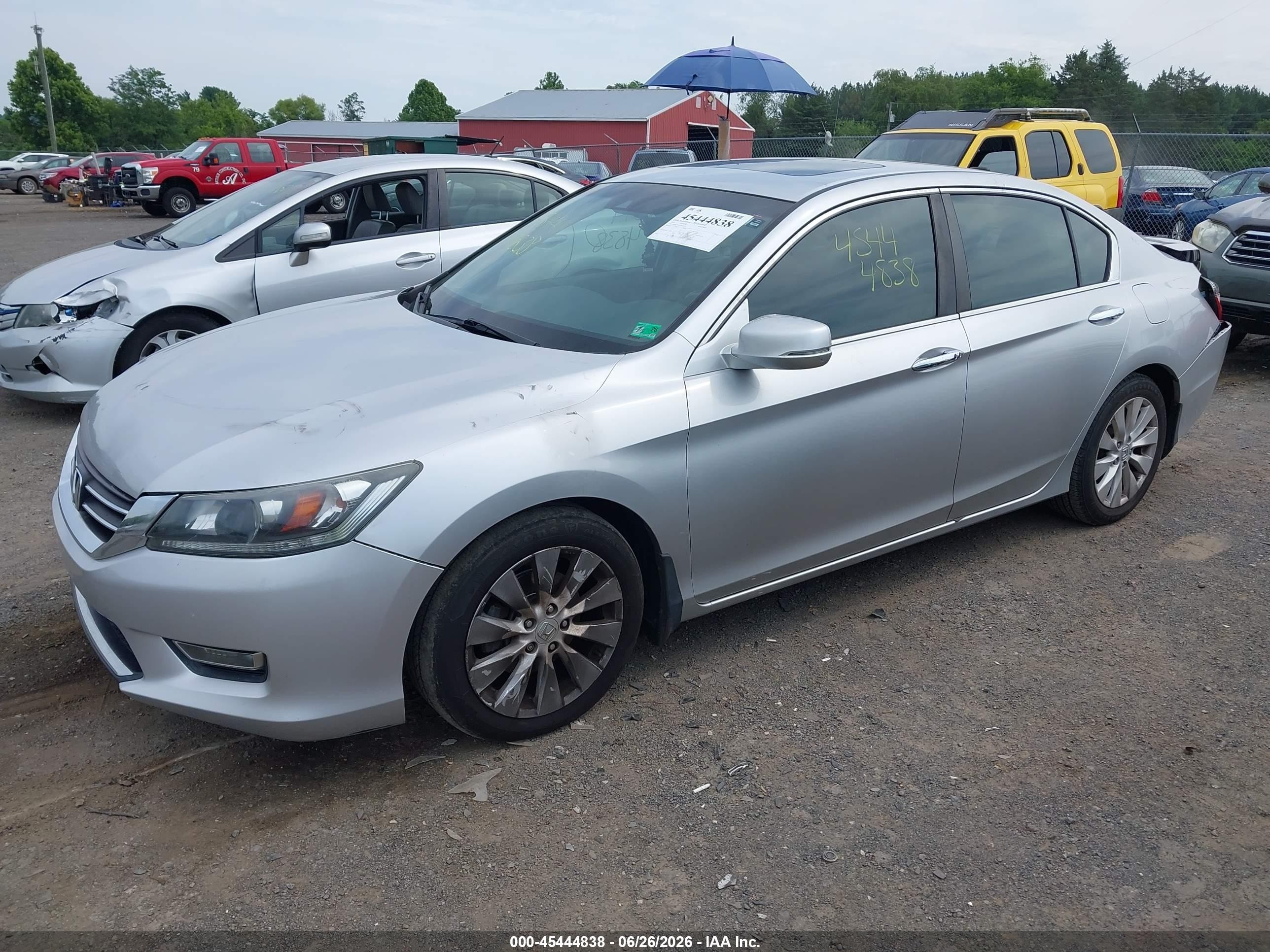 2013 Honda Accord Ex-l Silver vin: 1HGCR2F8XDA056279