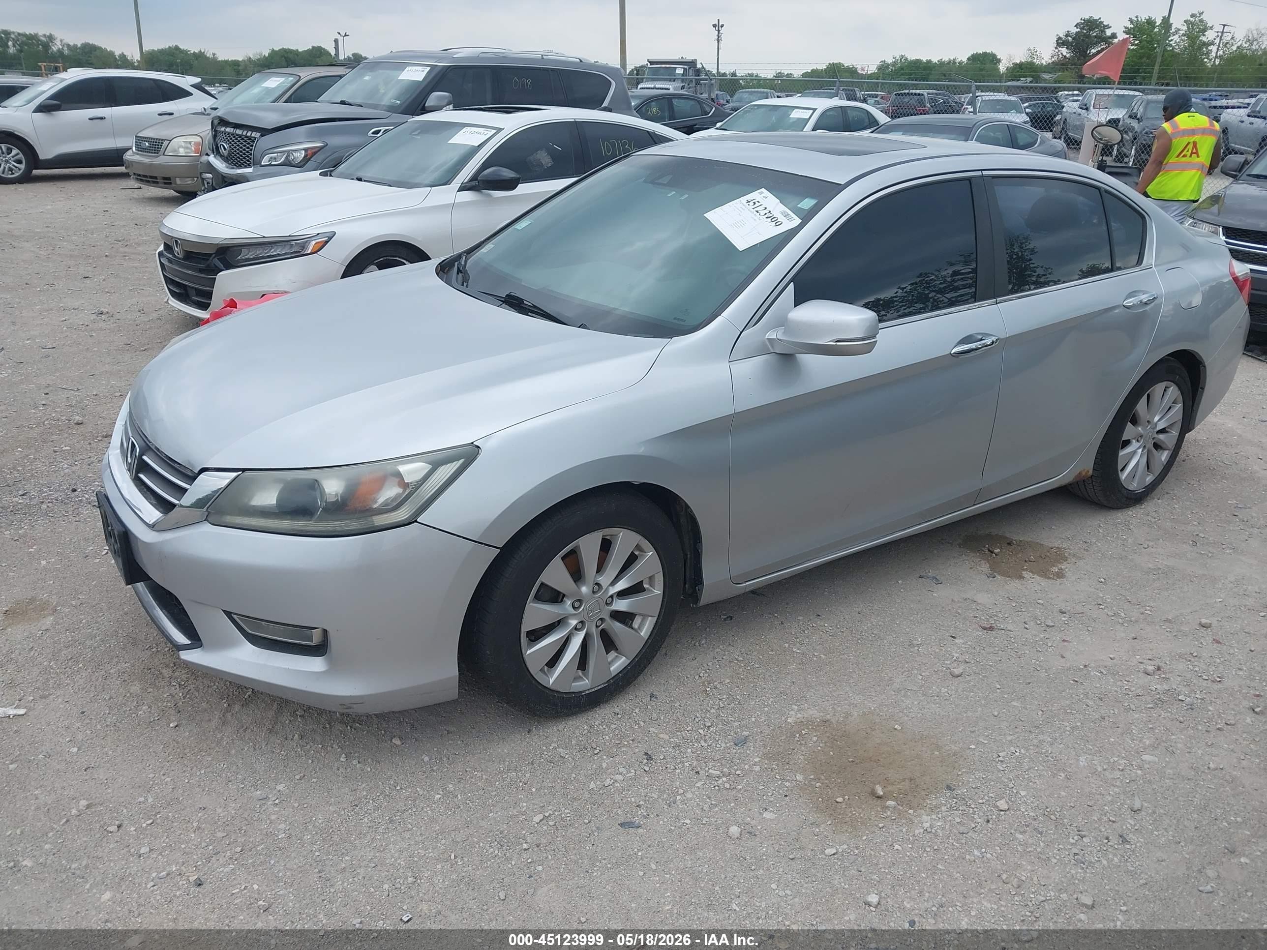 2013 Honda Accord Ex-l Silver vin: 1HGCR2F8XDA056282