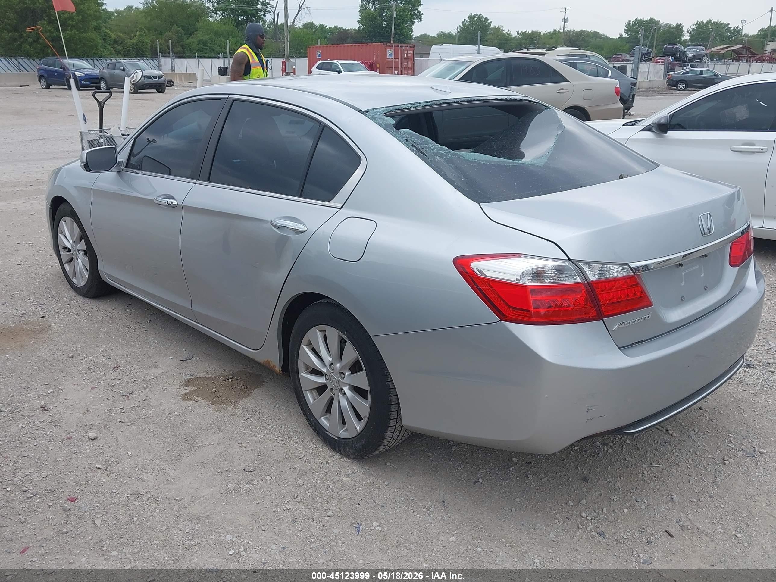 2013 Honda Accord Ex-l Silver vin: 1HGCR2F8XDA056282