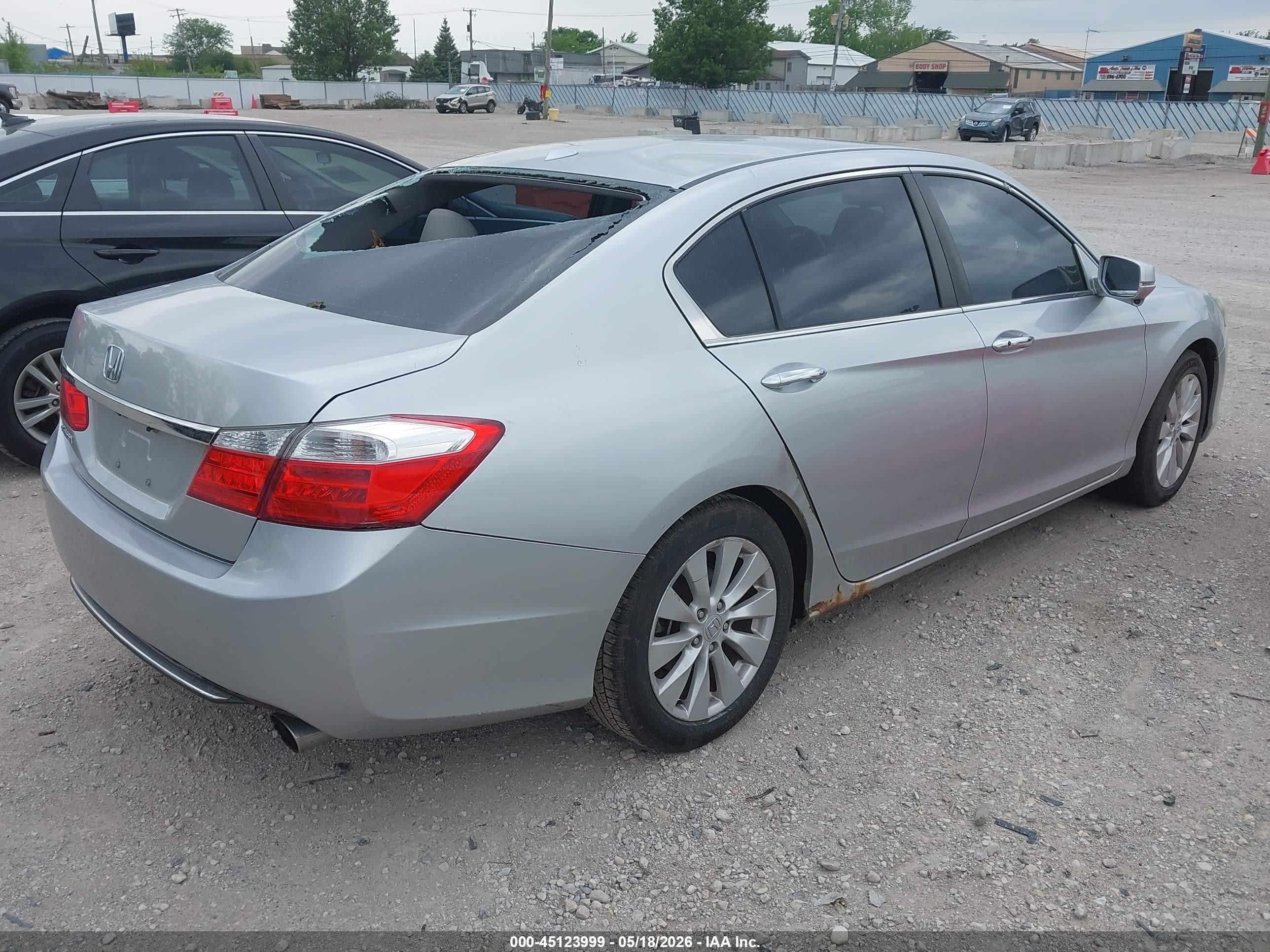 2013 Honda Accord Ex-l Silver vin: 1HGCR2F8XDA056282
