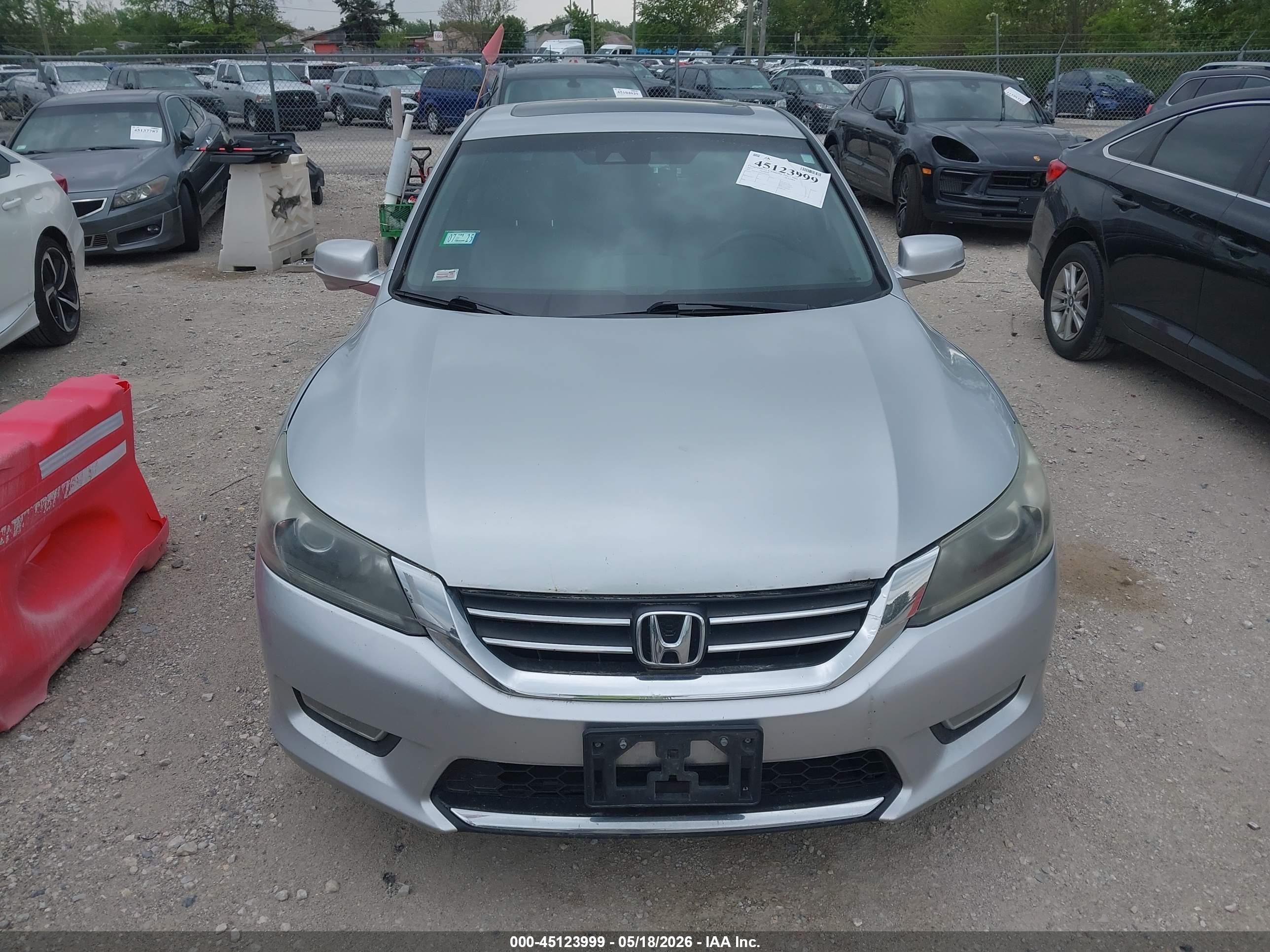 2013 Honda Accord Ex-l Silver vin: 1HGCR2F8XDA056282