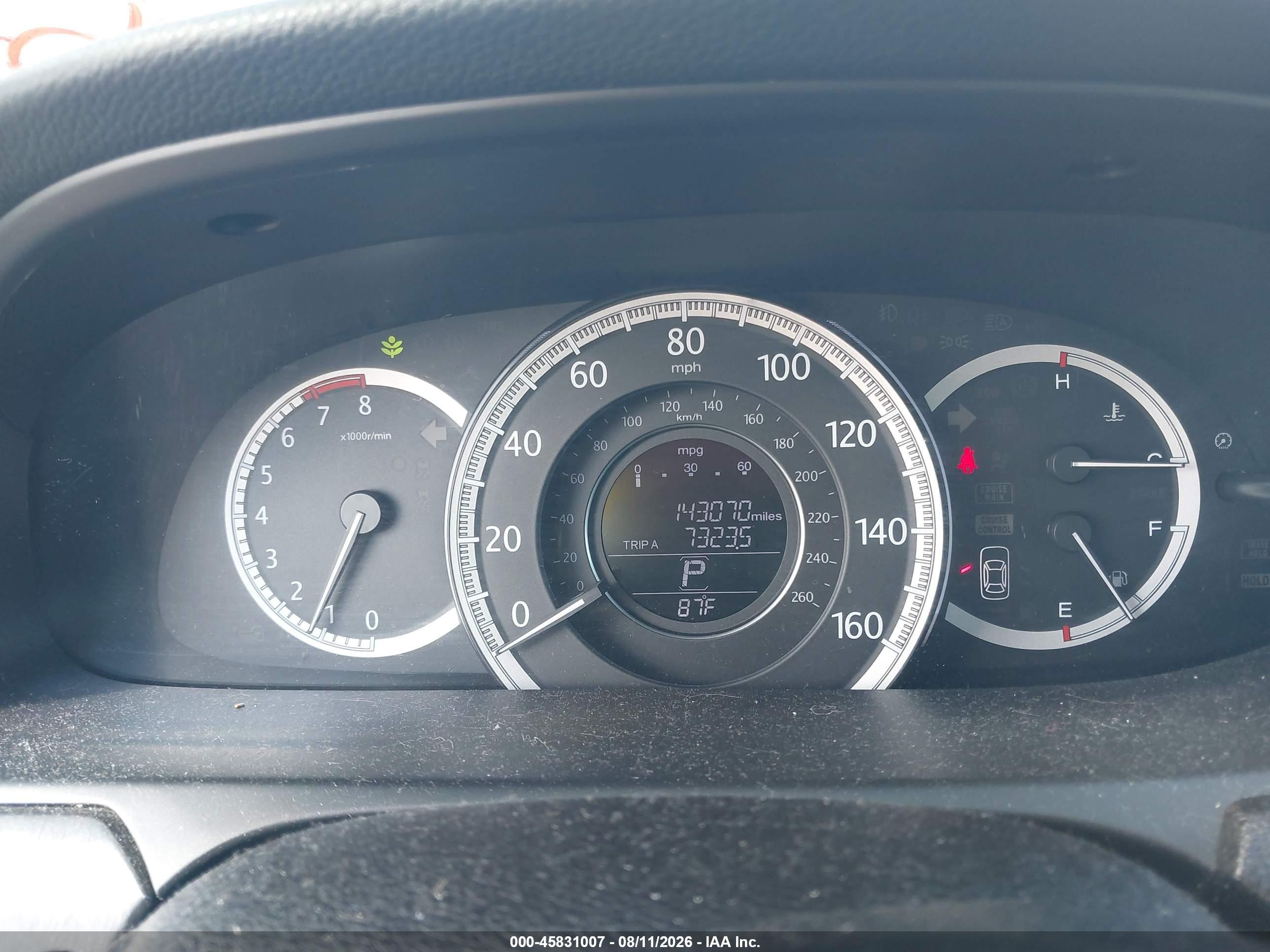 2013 Honda Accord Ex-l Brown vin: 1HGCR2F8XDA056850