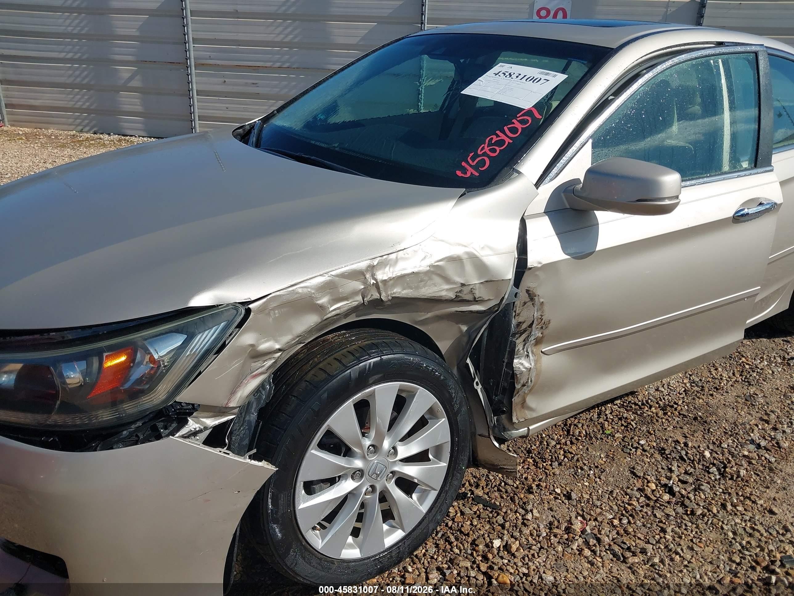 2013 Honda Accord Ex-l Brown vin: 1HGCR2F8XDA056850