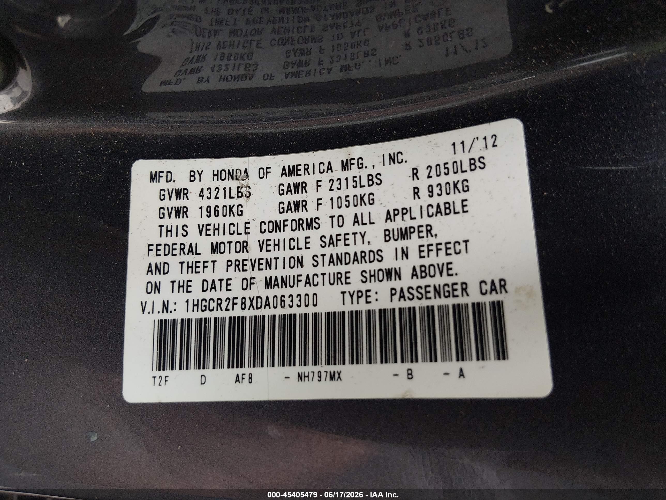 2013 Honda Accord Ex-l Gray vin: 1HGCR2F8XDA063300