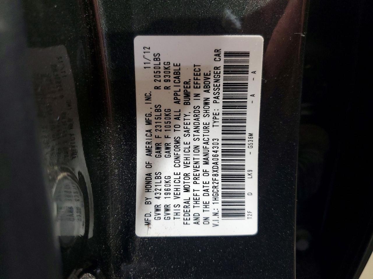 2013 Honda Accord Exl Gray vin: 1HGCR2F8XDA064303
