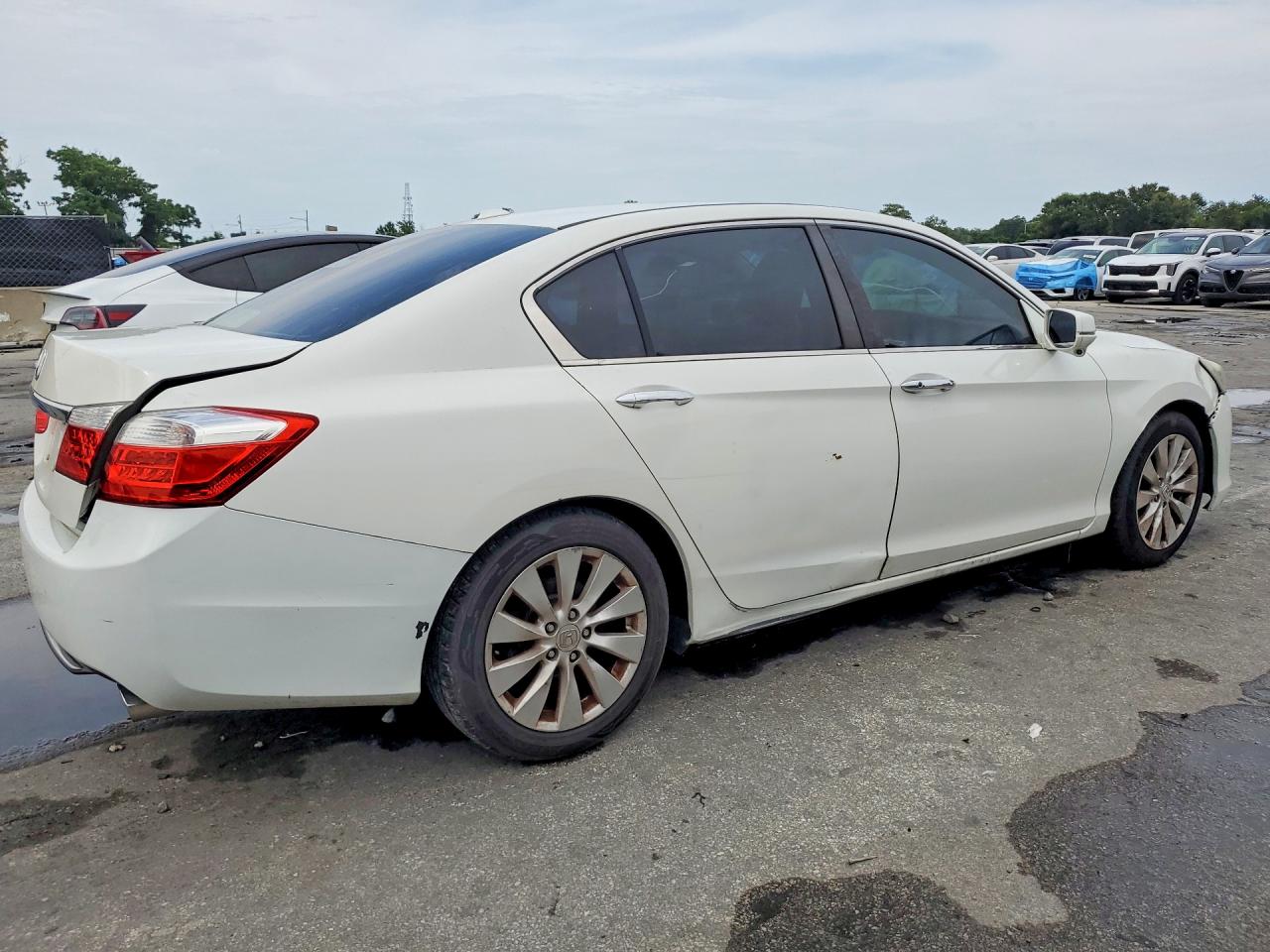2013 Honda Accord Exl White vin: 1HGCR2F8XDA077763