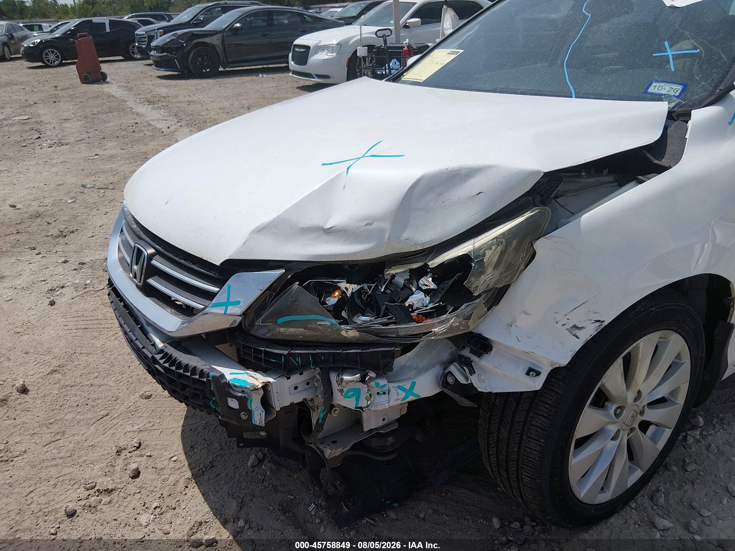 2013 Honda Accord Ex-l White vin: 1HGCR2F8XDA090271