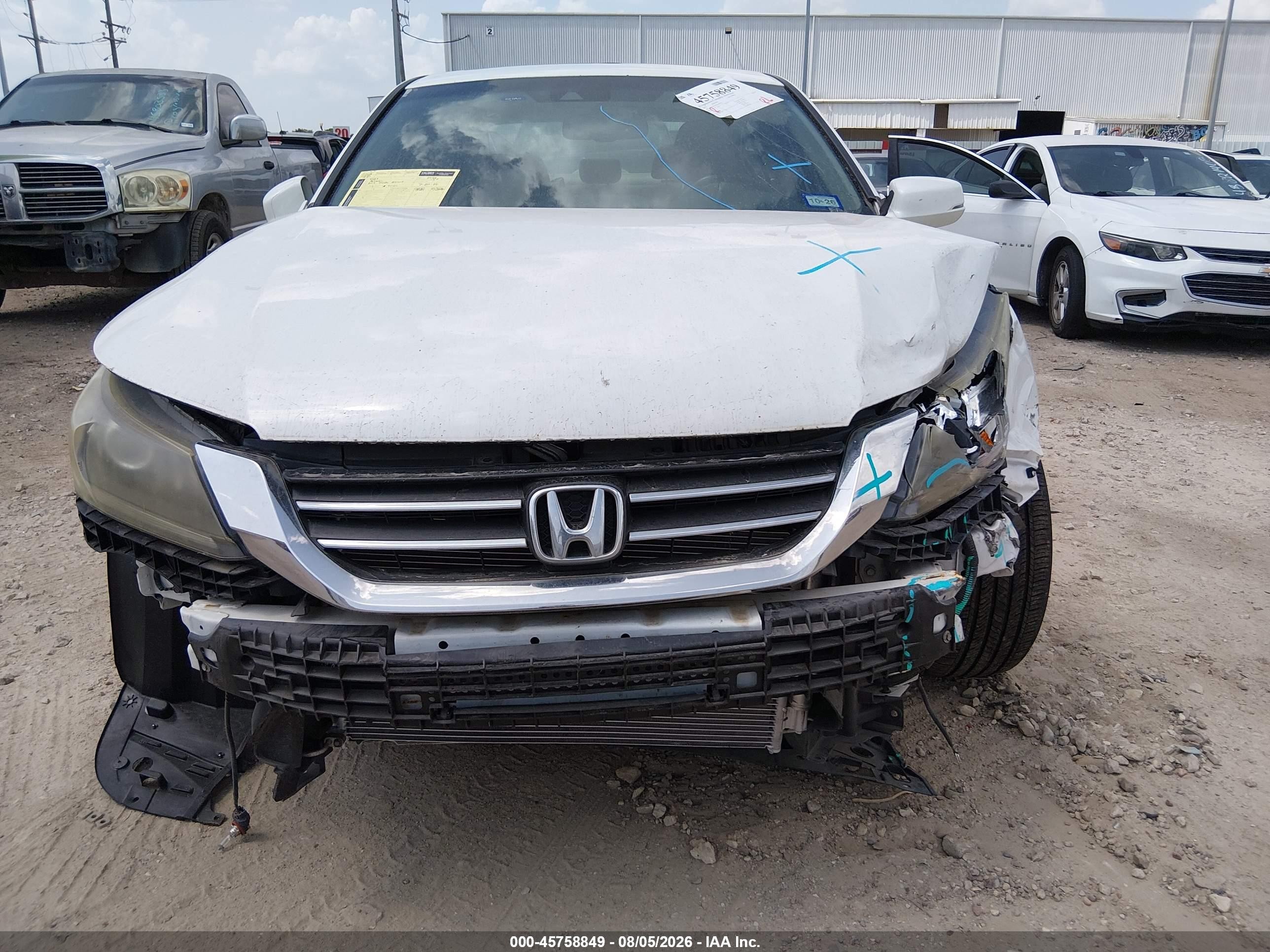 2013 Honda Accord Ex-l White vin: 1HGCR2F8XDA090271