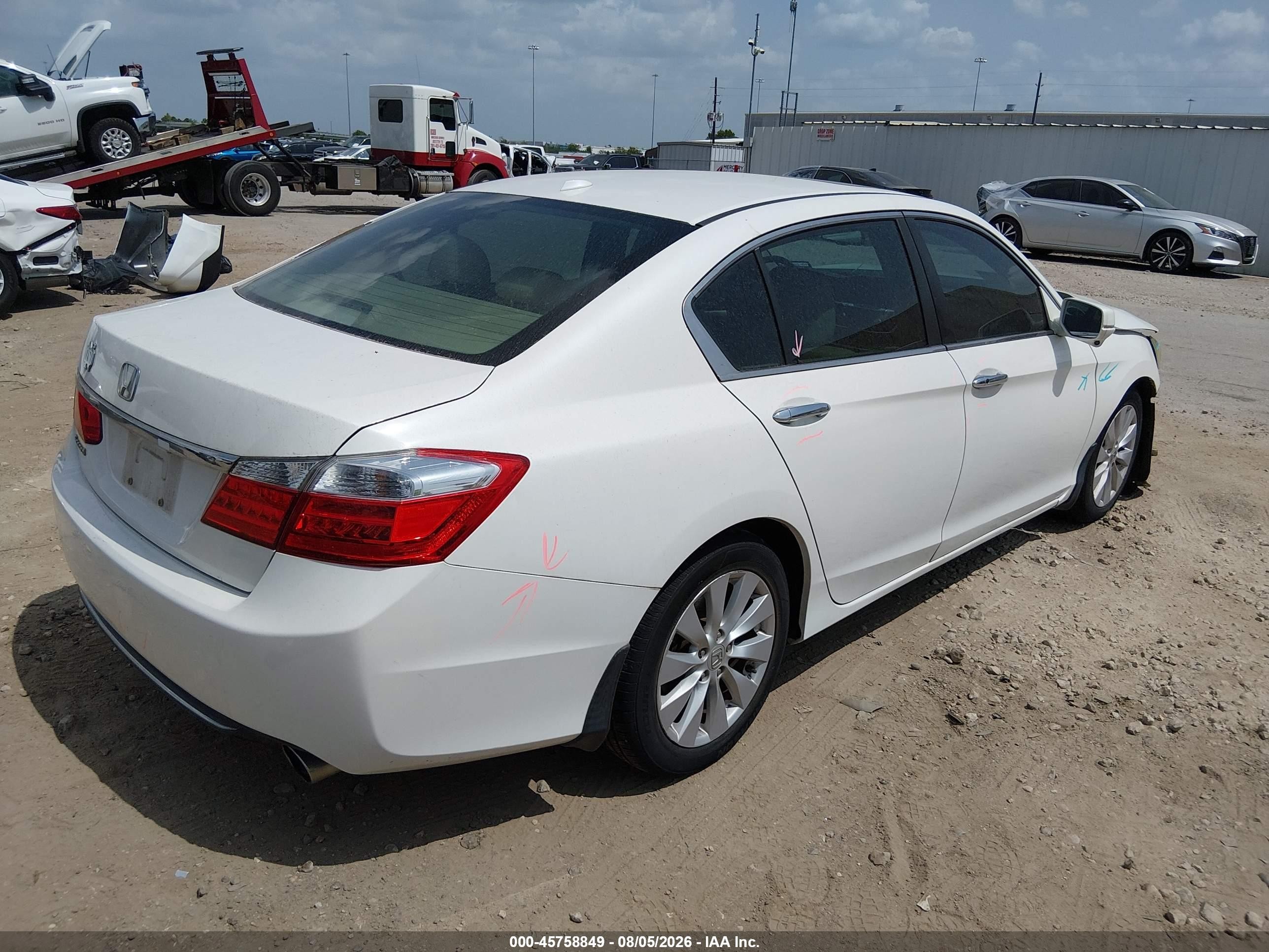 2013 Honda Accord Ex-l White vin: 1HGCR2F8XDA090271