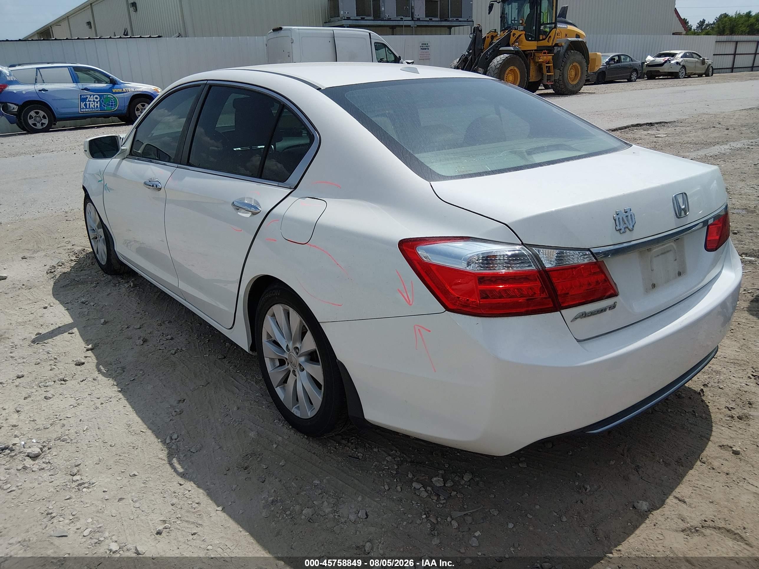 2013 Honda Accord Ex-l White vin: 1HGCR2F8XDA090271