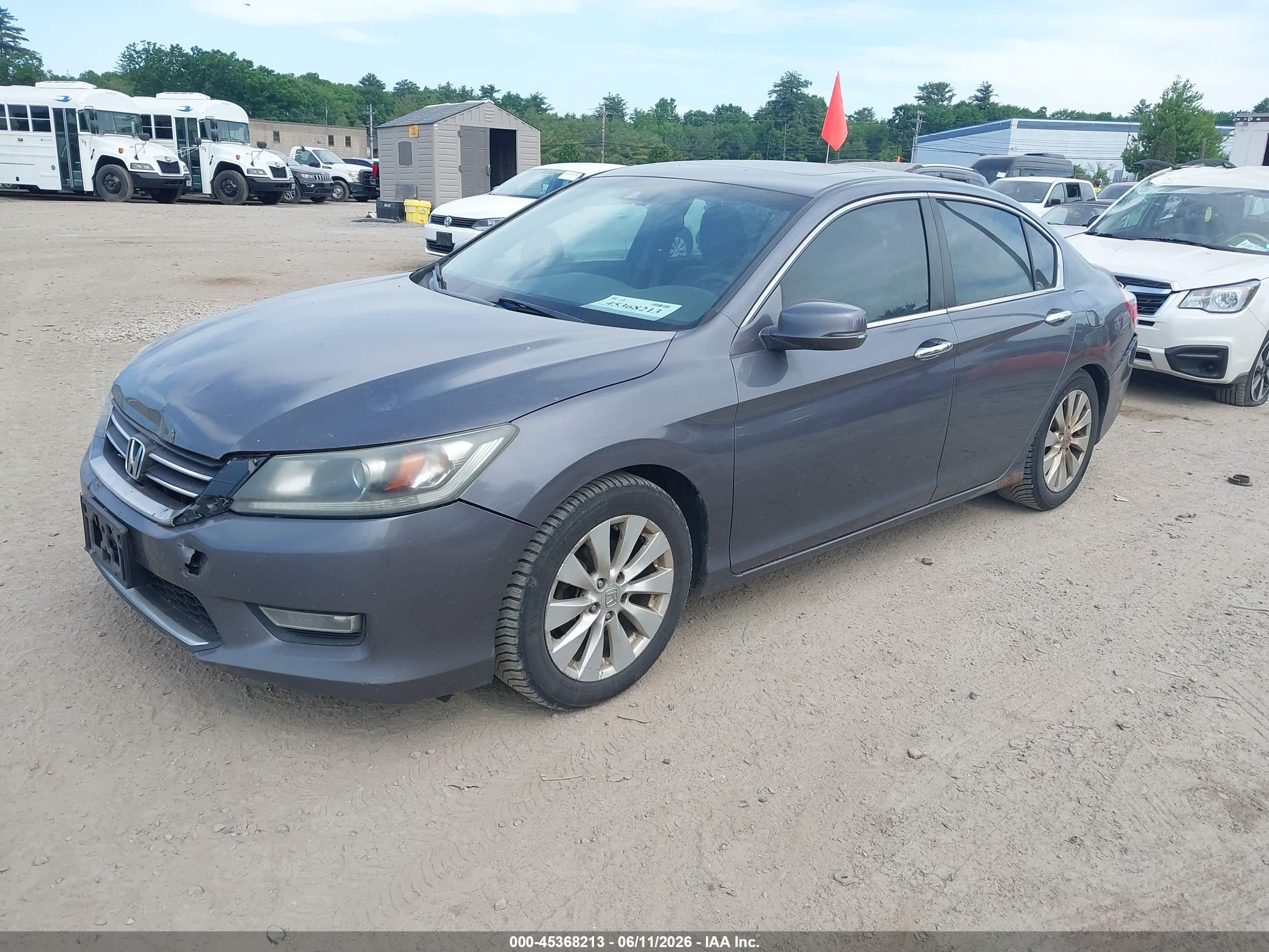 2013 Honda Accord Ex-l Gray vin: 1HGCR2F8XDA097141