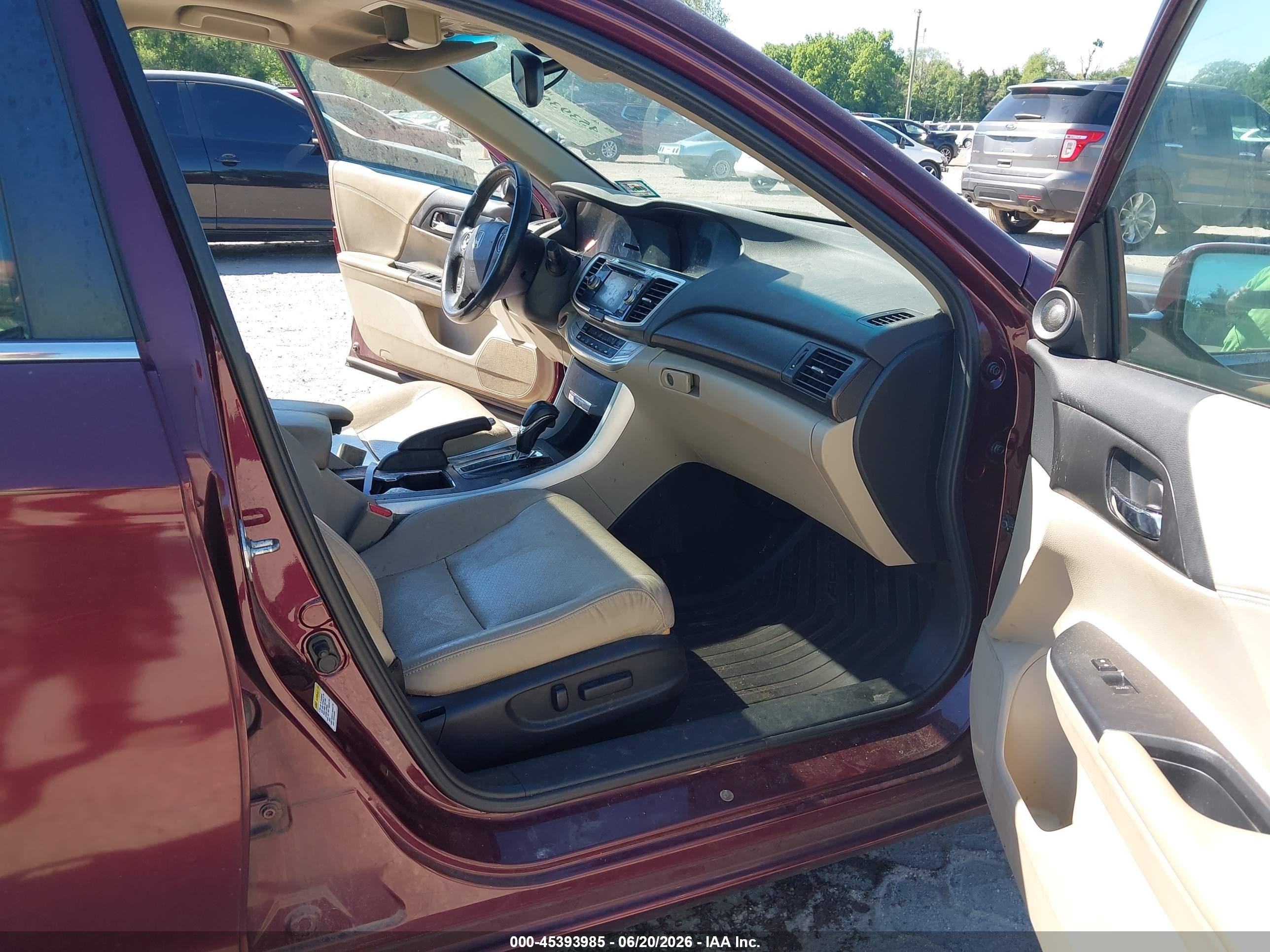 2013 Honda Accord Ex-l Maroon vin: 1HGCR2F8XDA121700