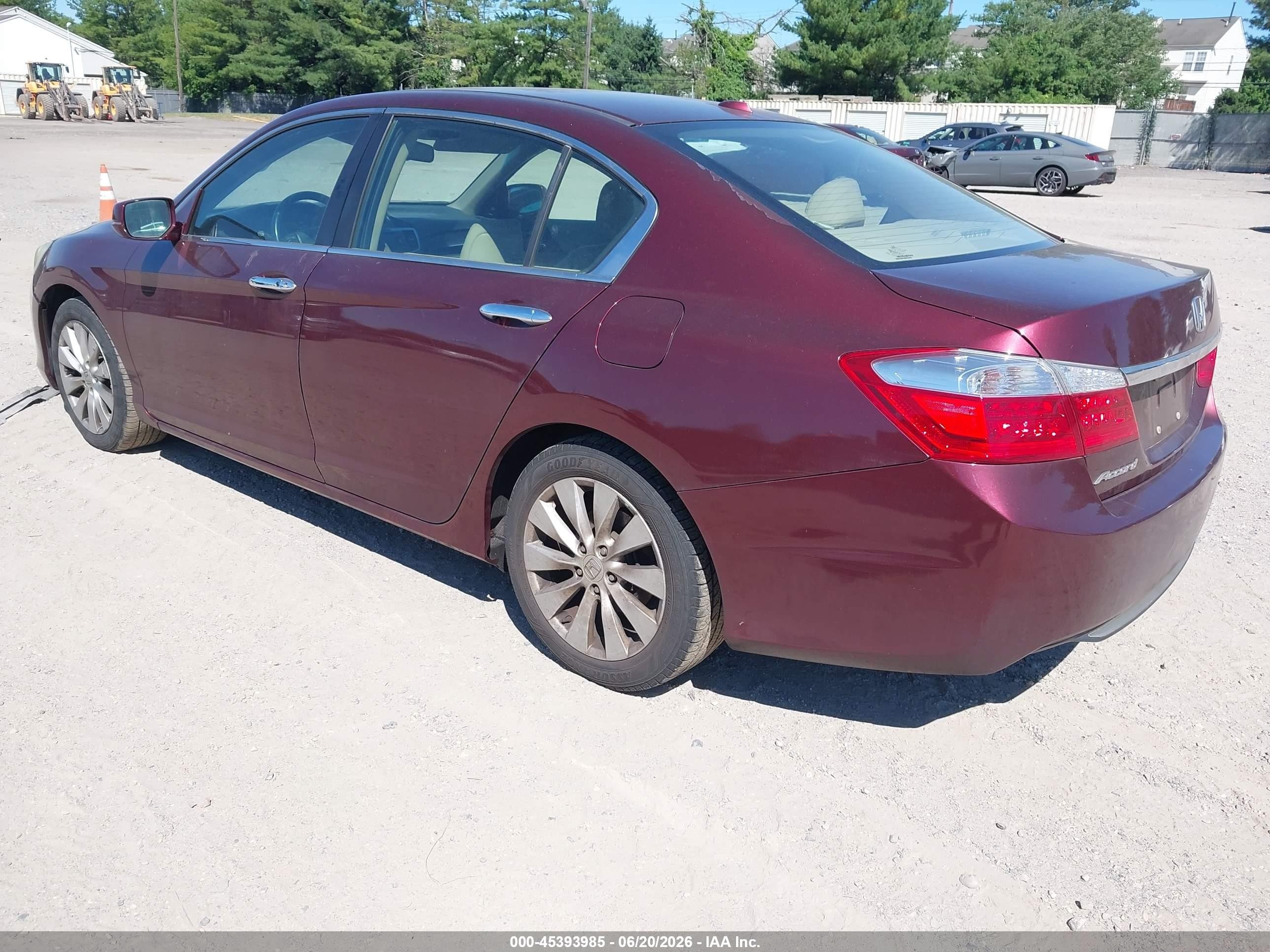 2013 Honda Accord Ex-l Maroon vin: 1HGCR2F8XDA121700