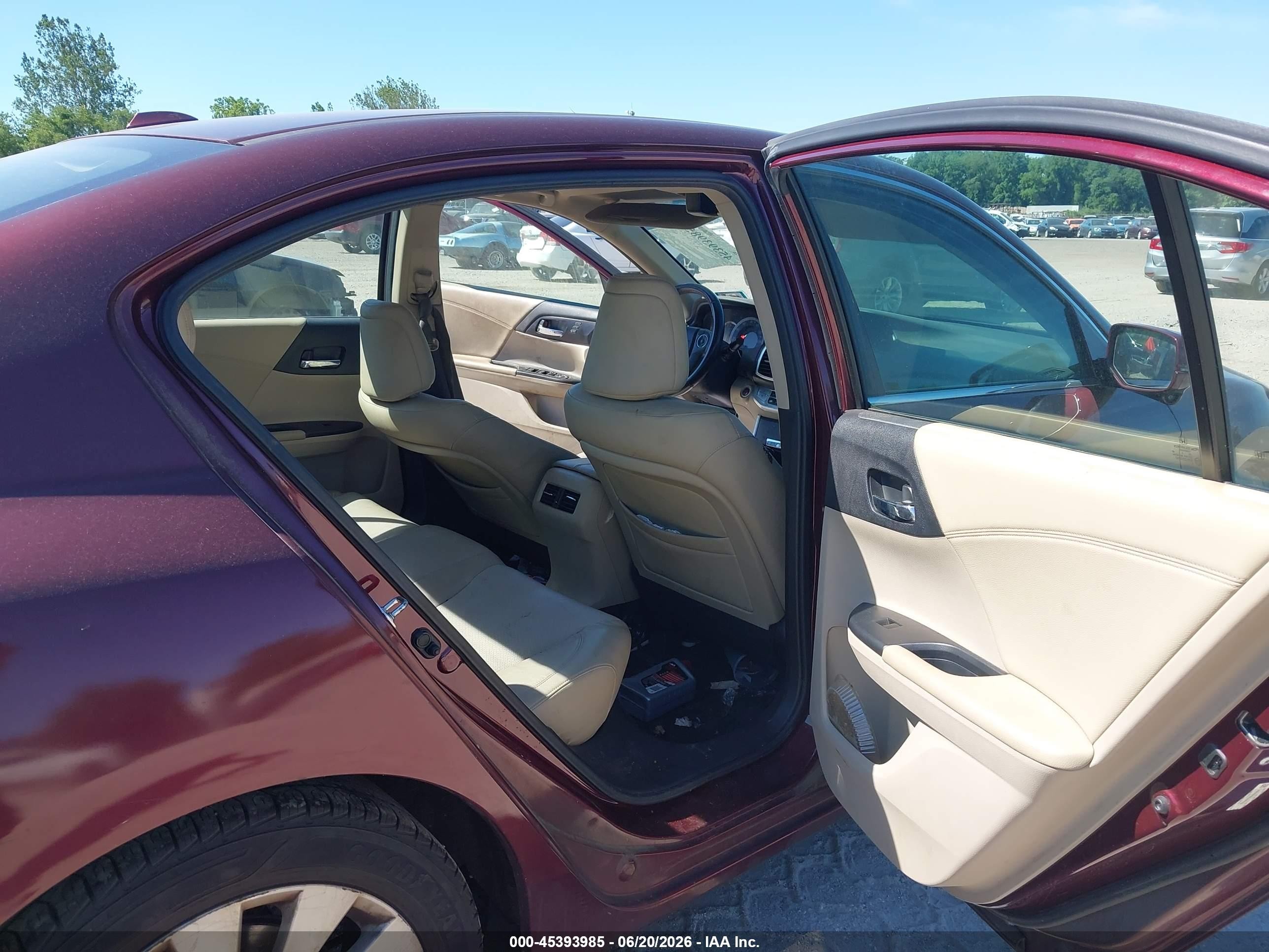 2013 Honda Accord Ex-l Maroon vin: 1HGCR2F8XDA121700