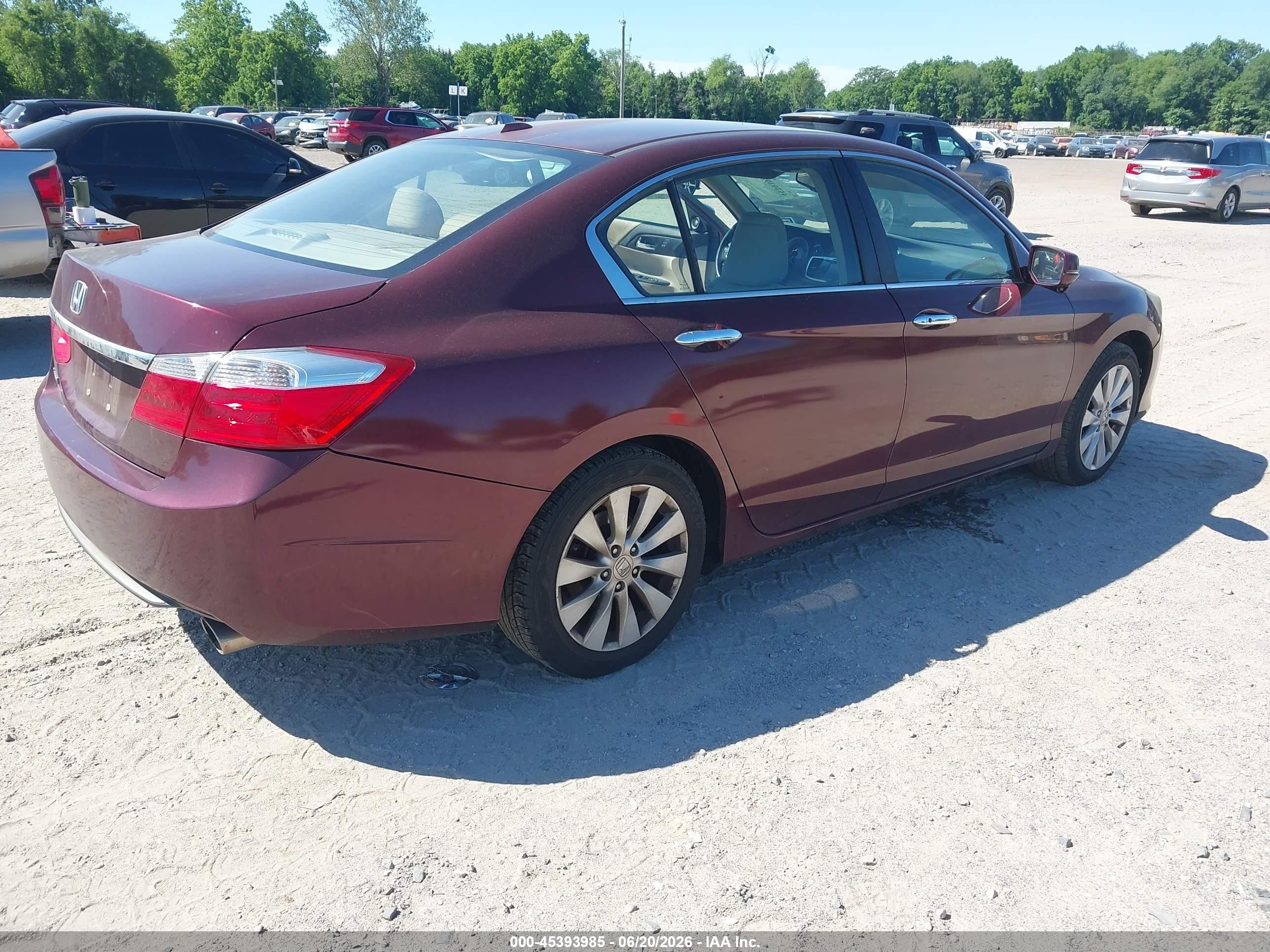 2013 Honda Accord Ex-l Maroon vin: 1HGCR2F8XDA121700