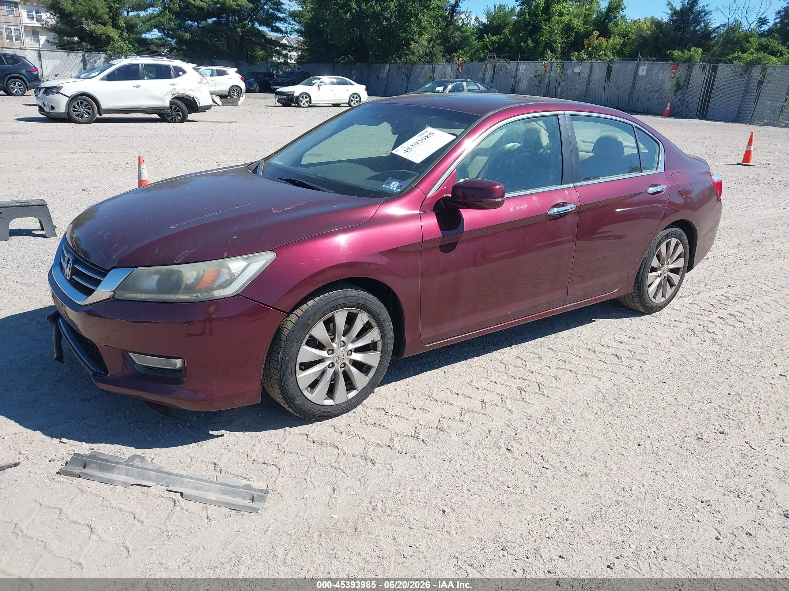 2013 Honda Accord Ex-l Maroon vin: 1HGCR2F8XDA121700