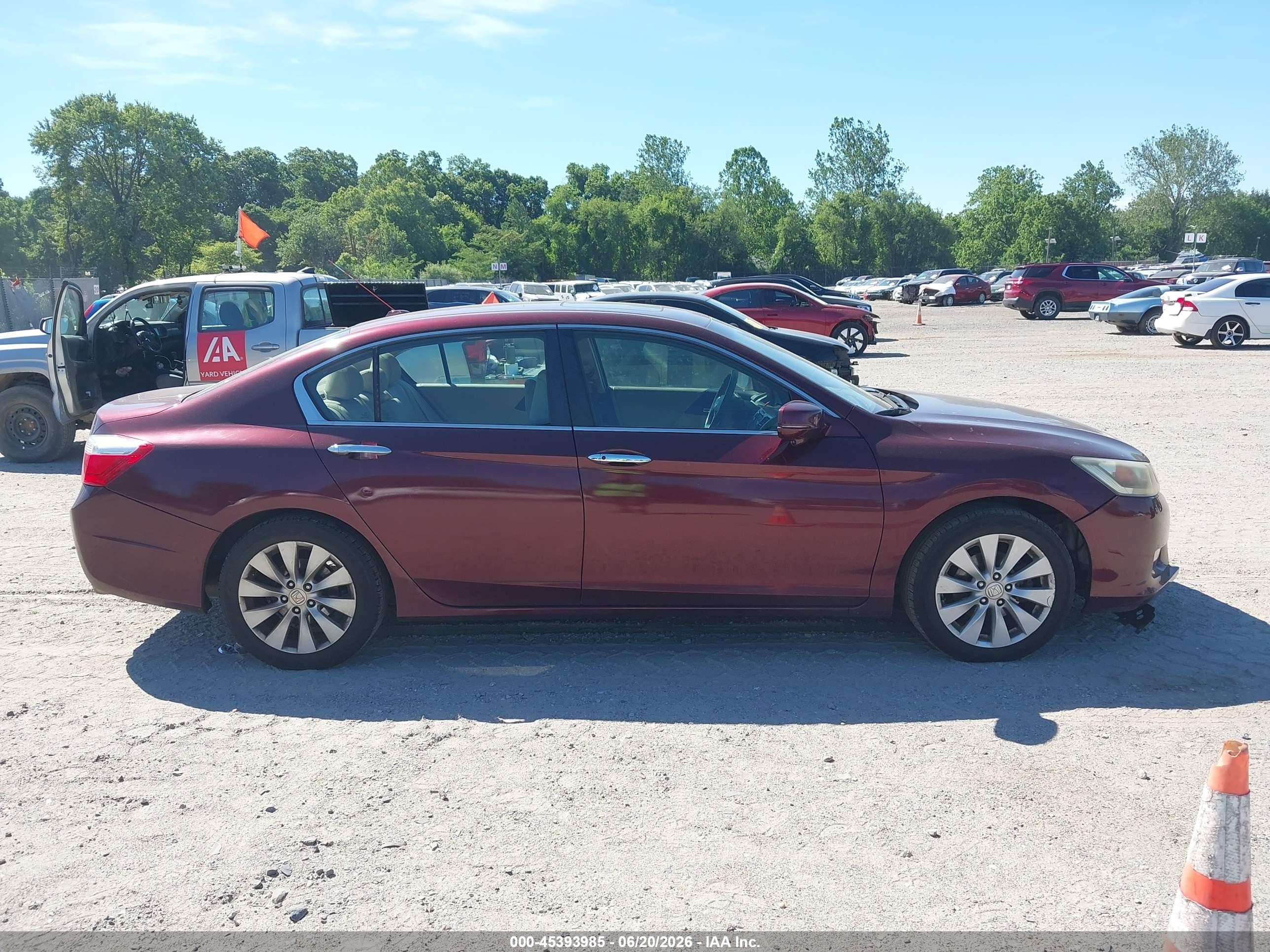 2013 Honda Accord Ex-l Maroon vin: 1HGCR2F8XDA121700