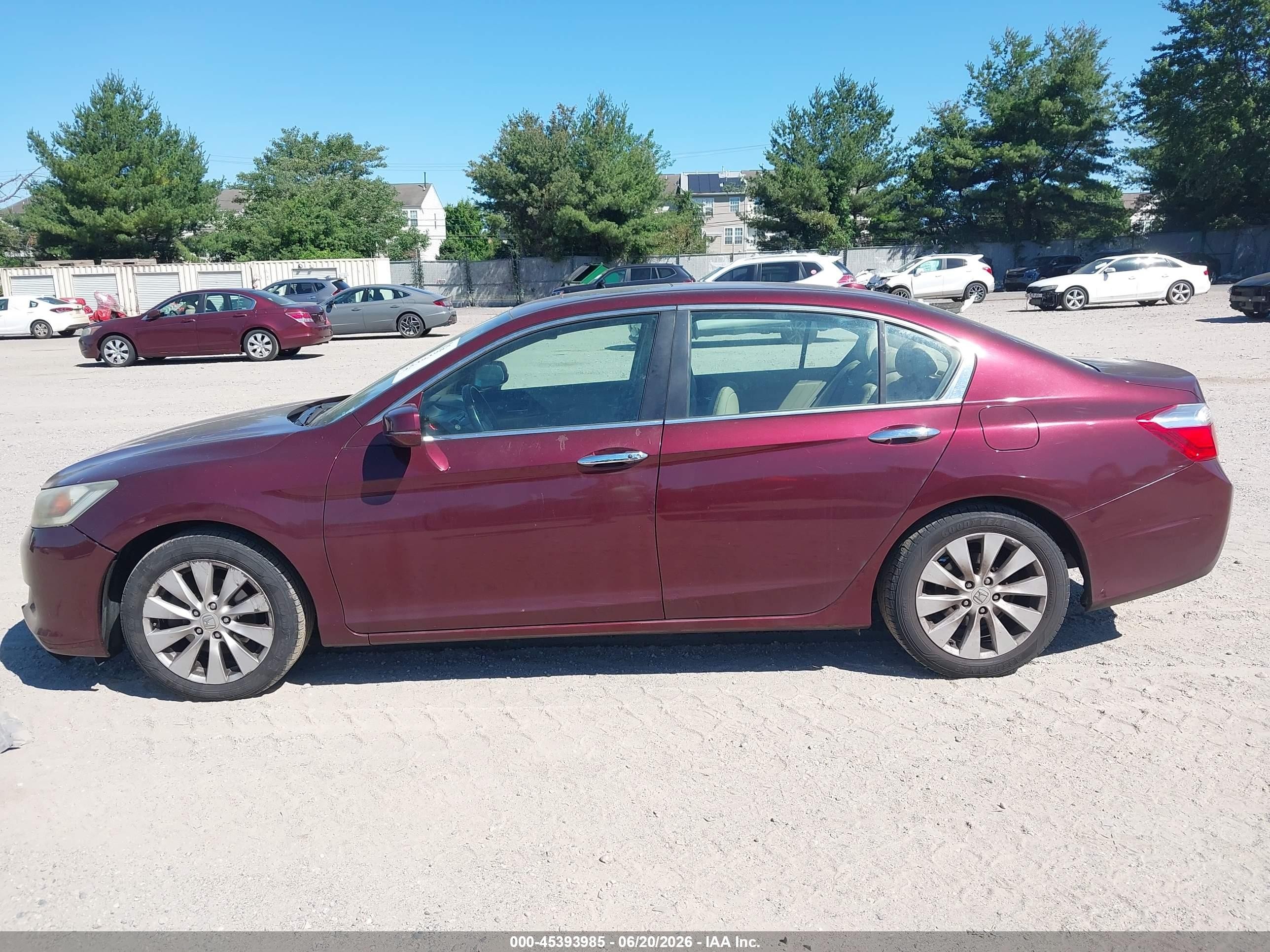 2013 Honda Accord Ex-l Maroon vin: 1HGCR2F8XDA121700