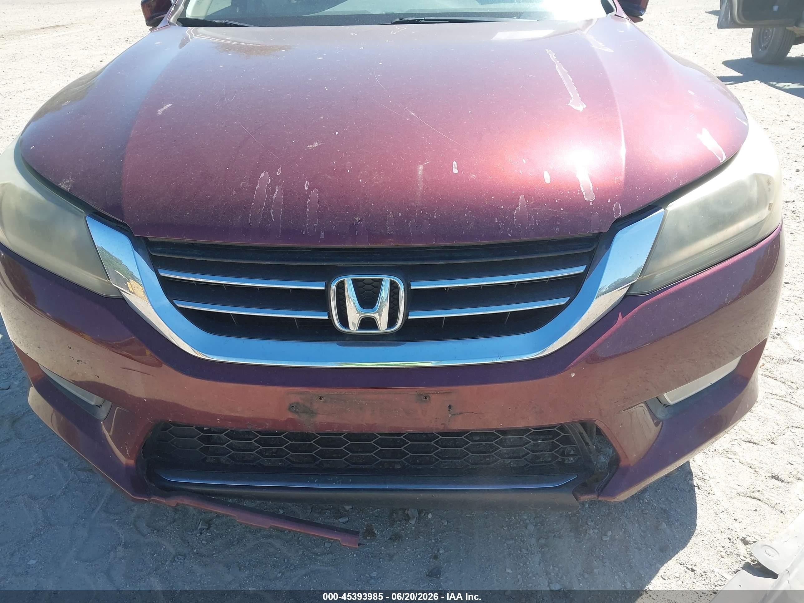 2013 Honda Accord Ex-l Maroon vin: 1HGCR2F8XDA121700
