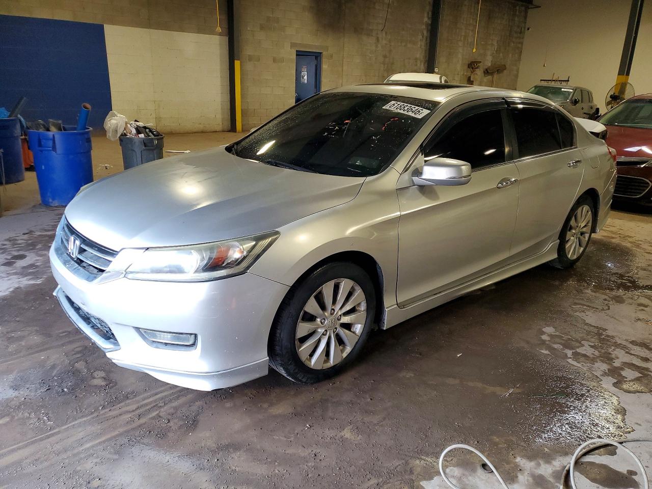 2013 Honda Accord Exl Silver vin: 1HGCR2F8XDA123267