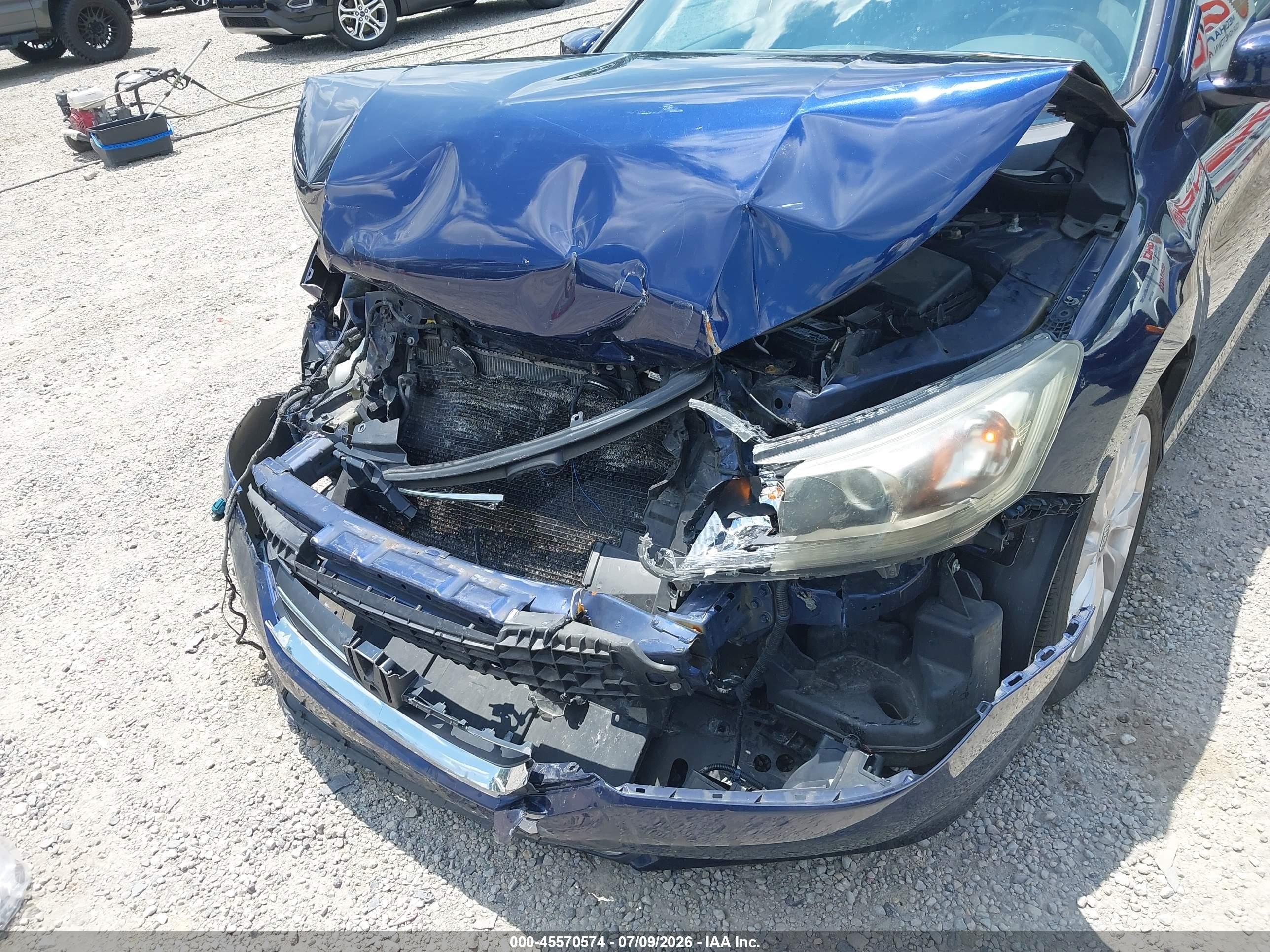 2013 Honda Accord Ex-l Blue vin: 1HGCR2F8XDA138559