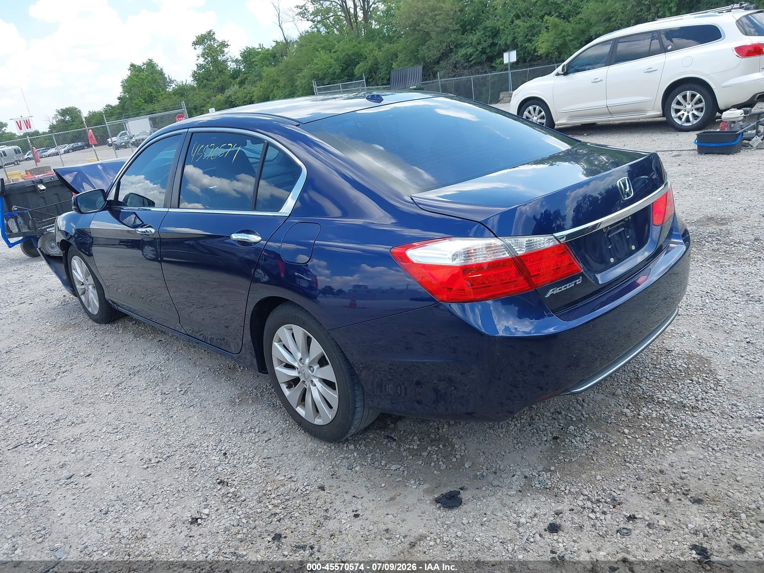 2013 Honda Accord Ex-l Blue vin: 1HGCR2F8XDA138559