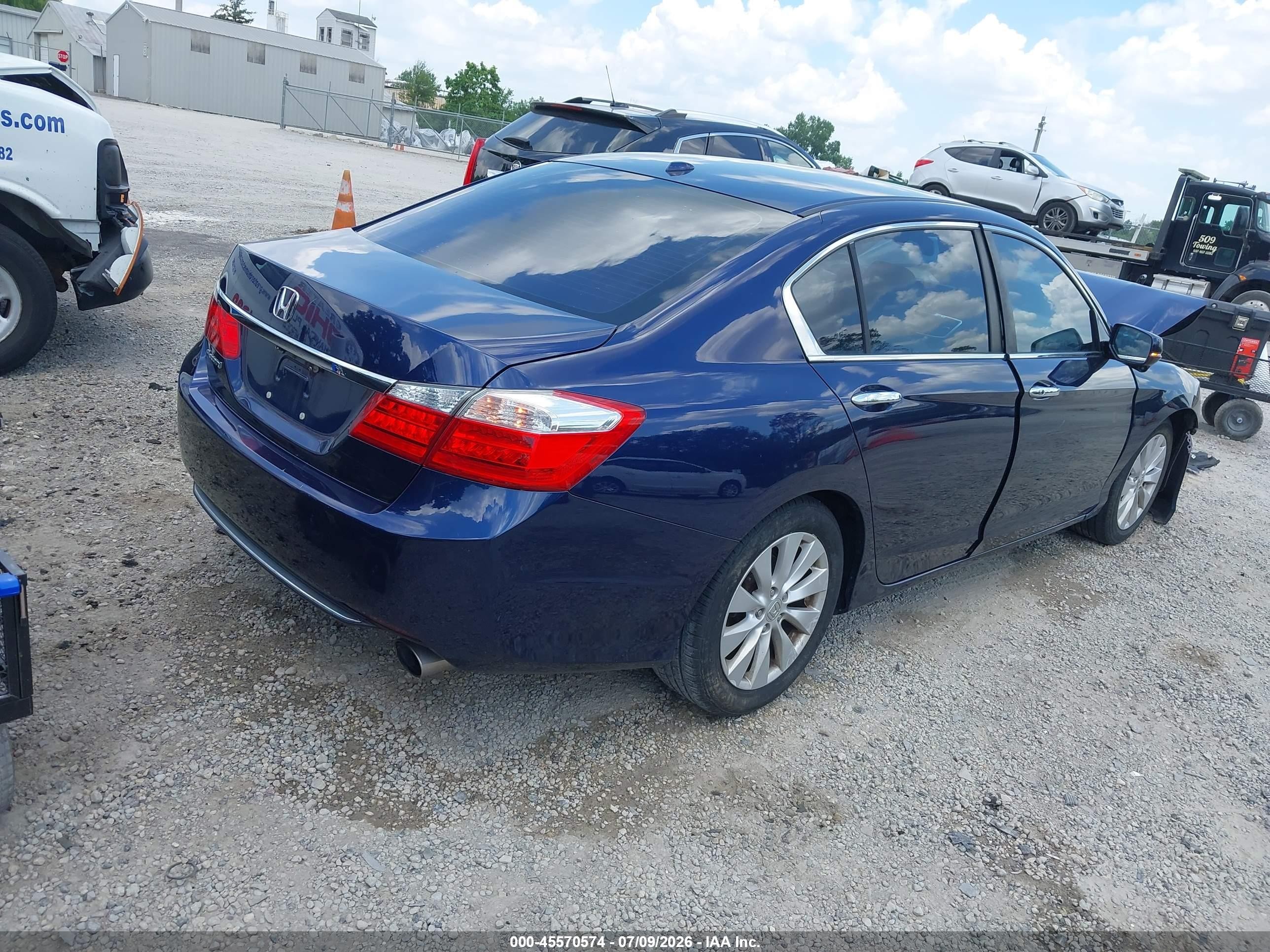 2013 Honda Accord Ex-l Blue vin: 1HGCR2F8XDA138559