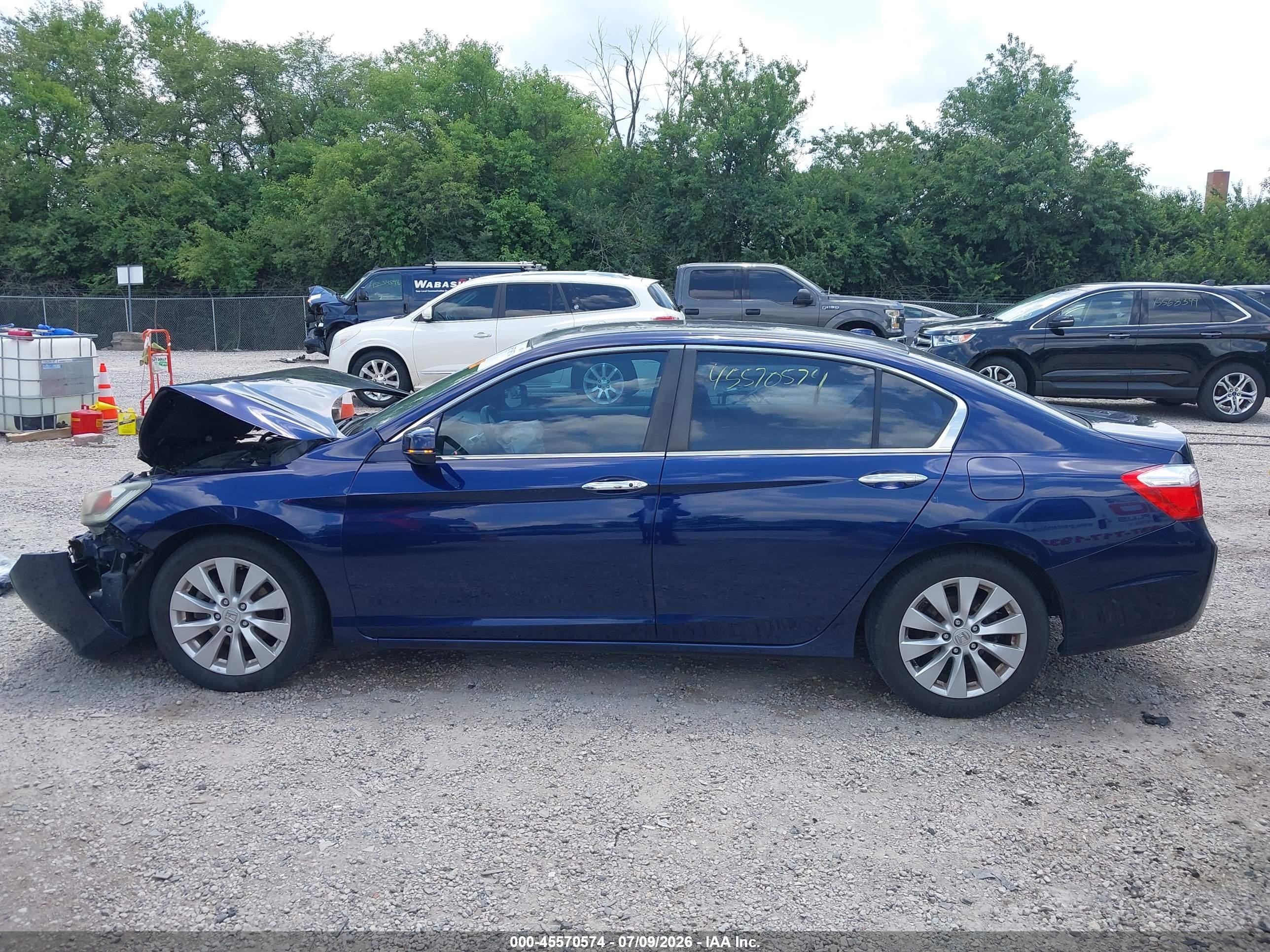 2013 Honda Accord Ex-l Blue vin: 1HGCR2F8XDA138559