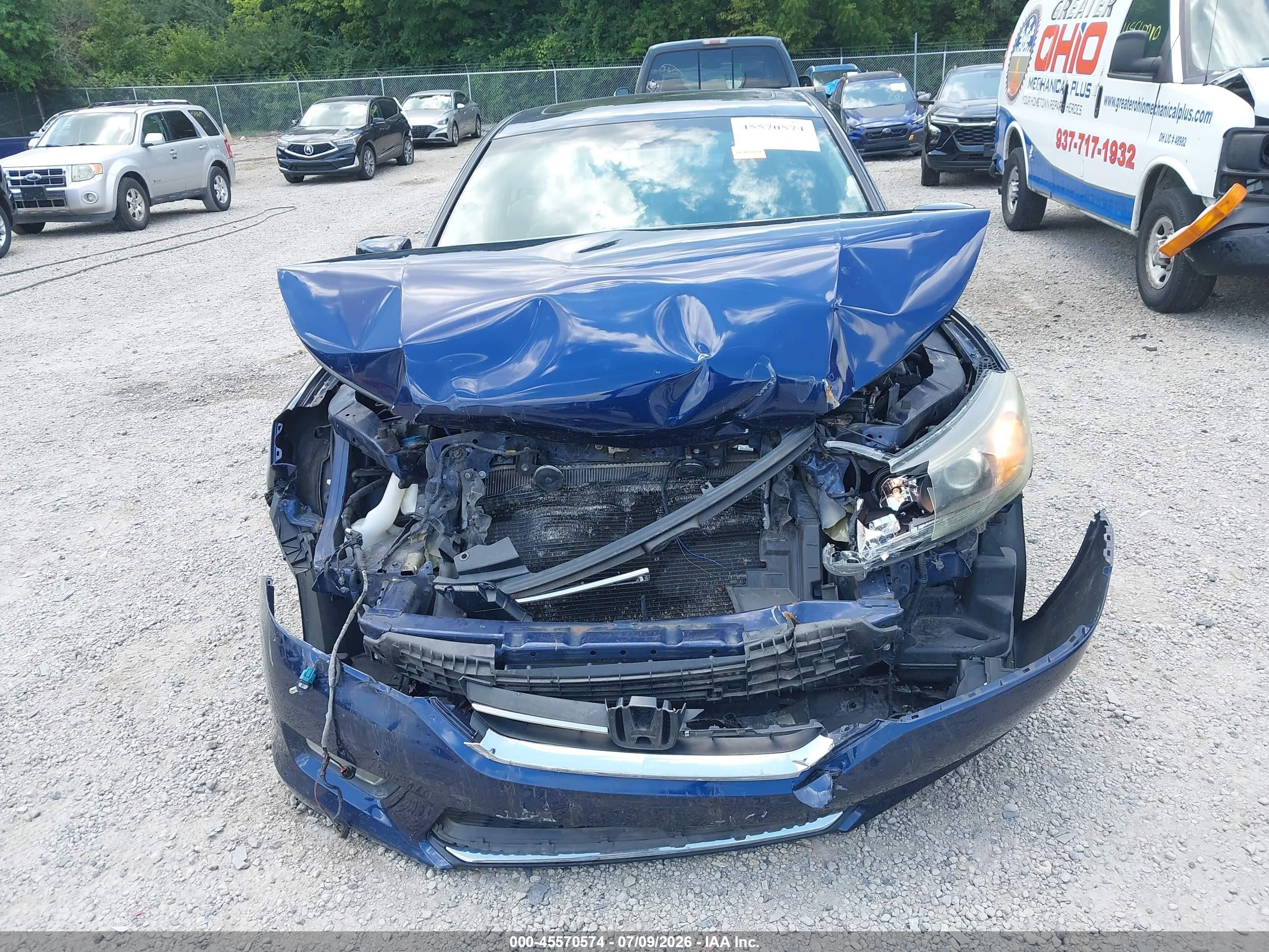 2013 Honda Accord Ex-l Blue vin: 1HGCR2F8XDA138559