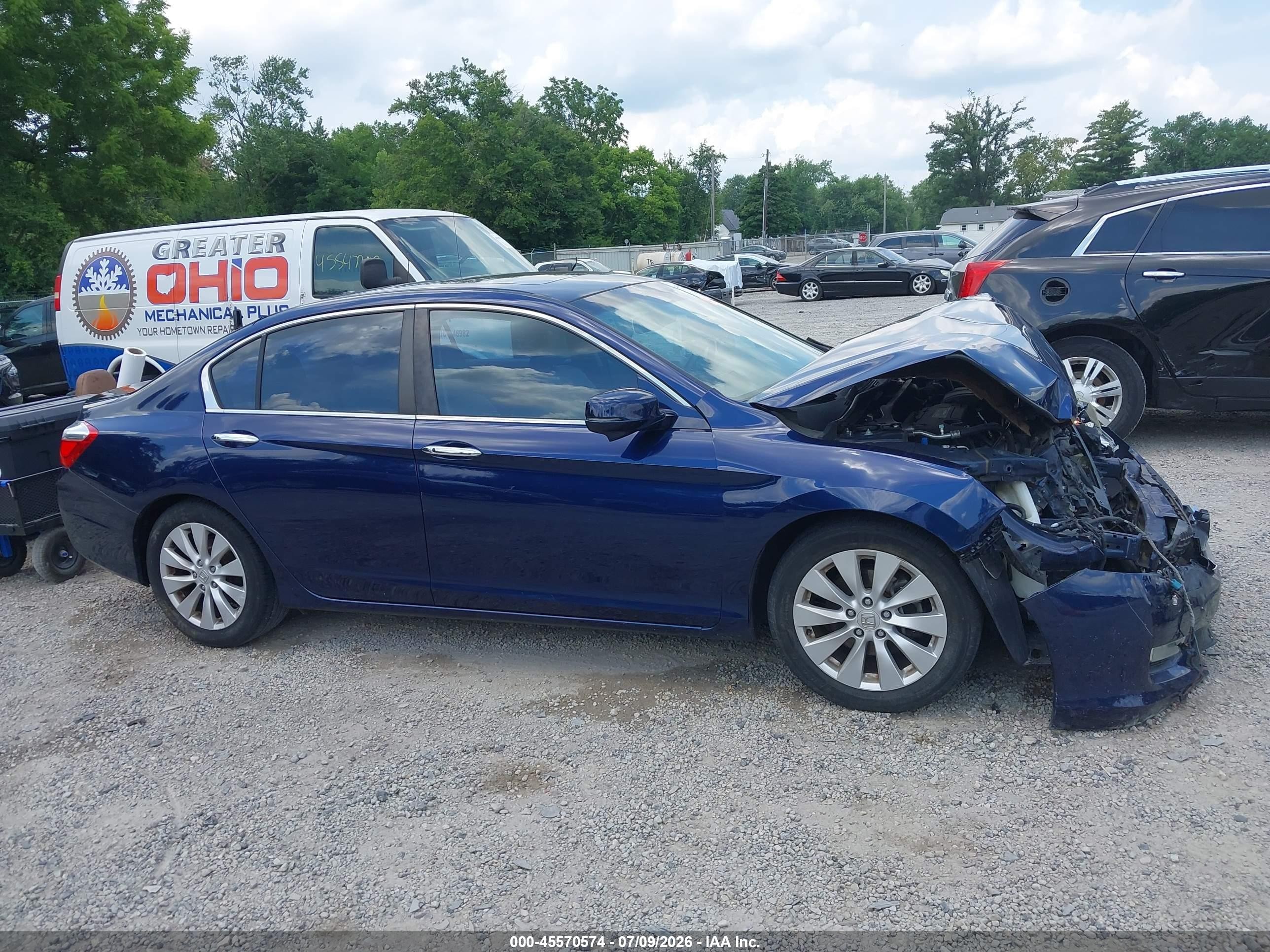 2013 Honda Accord Ex-l Blue vin: 1HGCR2F8XDA138559