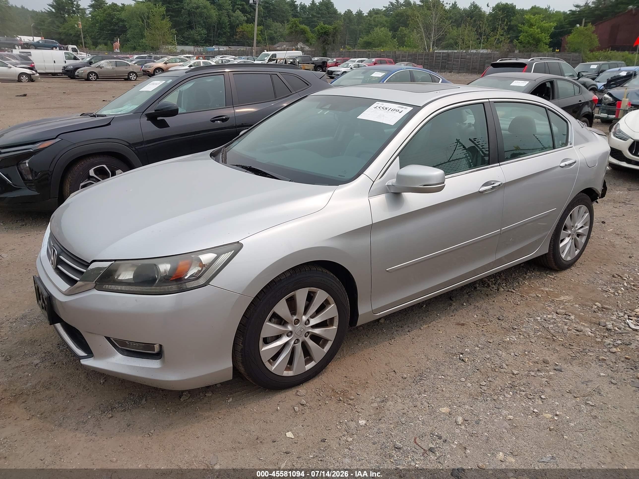 2013 Honda Accord Ex-l Silver vin: 1HGCR2F8XDA168659