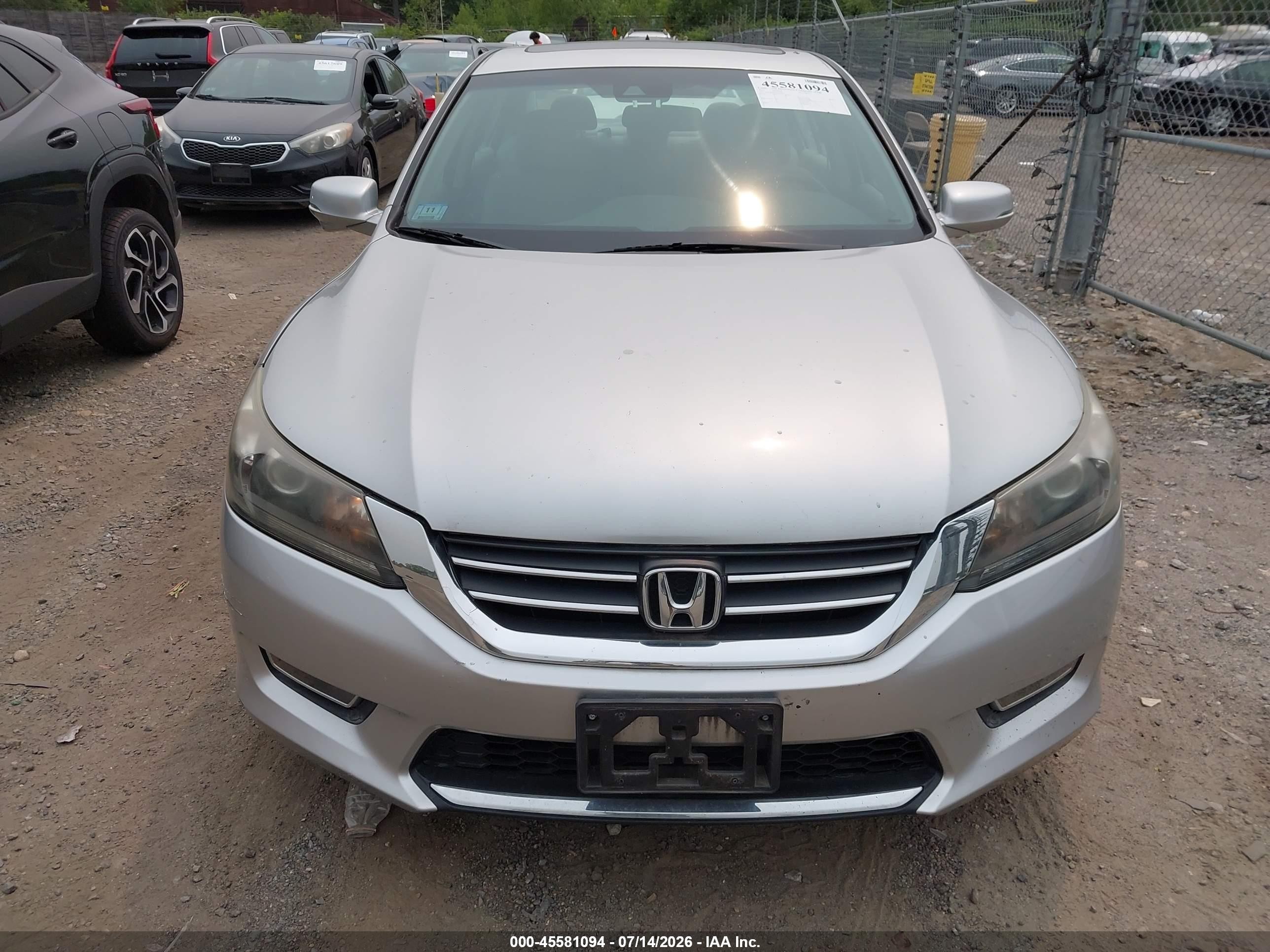 2013 Honda Accord Ex-l Silver vin: 1HGCR2F8XDA168659