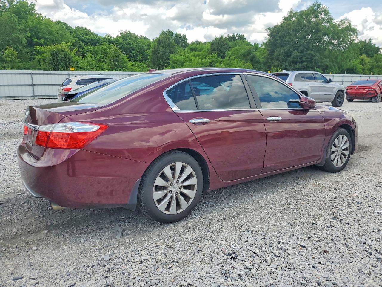 2013 Honda Accord Exl Burgundy vin: 1HGCR2F8XDA182478