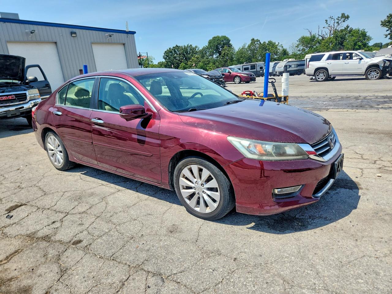 2013 Honda Accord Exl Burgundy vin: 1HGCR2F8XDA213647