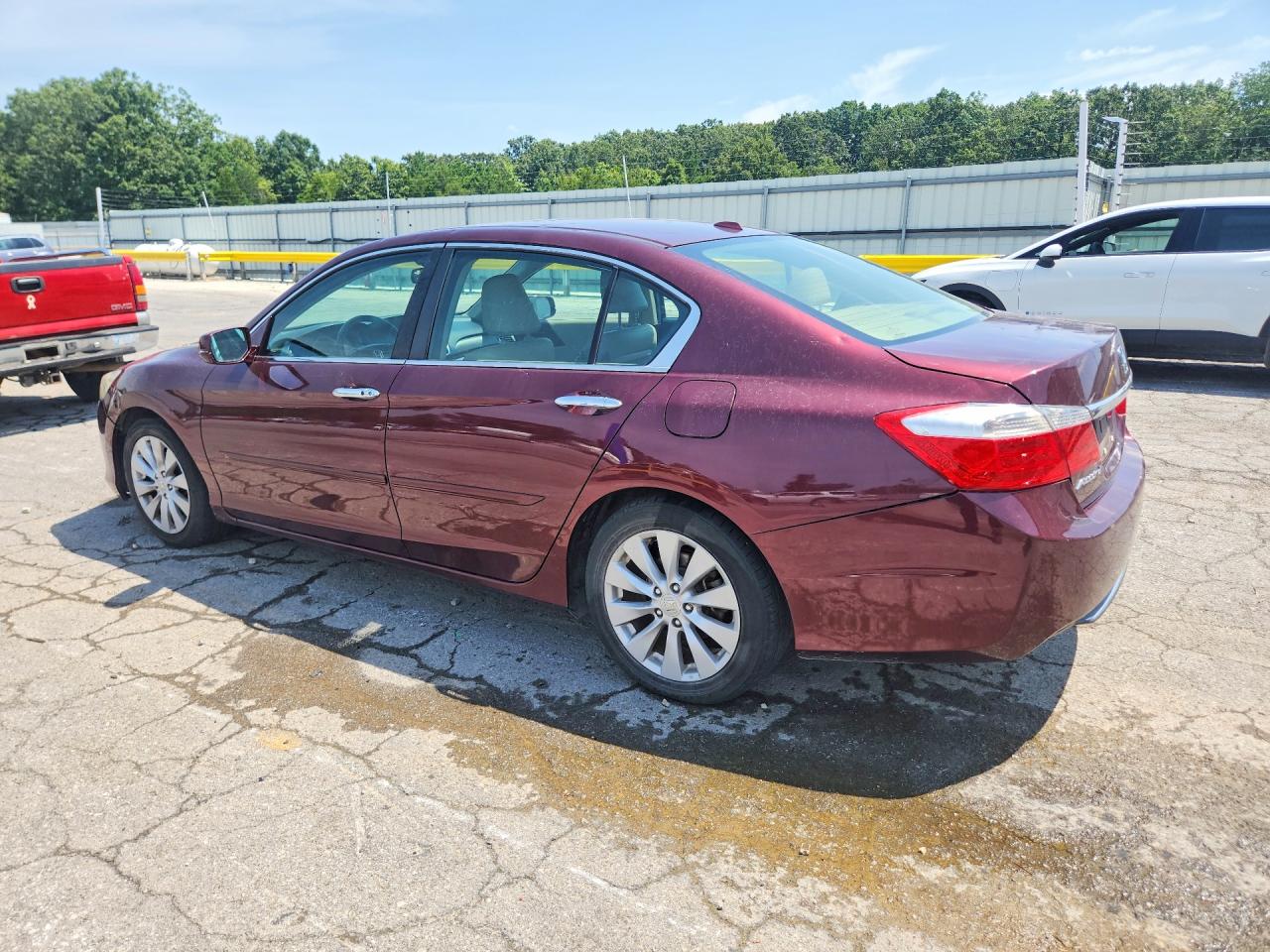 2013 Honda Accord Exl Burgundy vin: 1HGCR2F8XDA213647