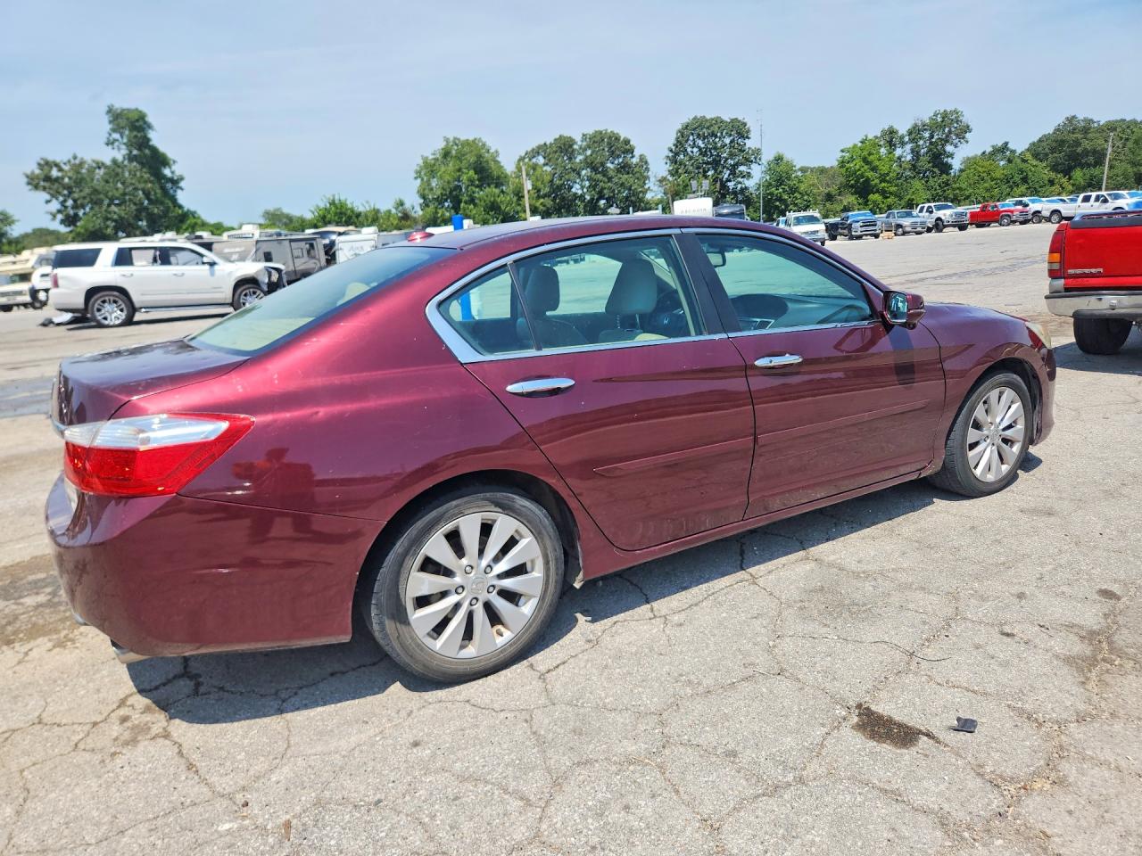 2013 Honda Accord Exl Burgundy vin: 1HGCR2F8XDA213647
