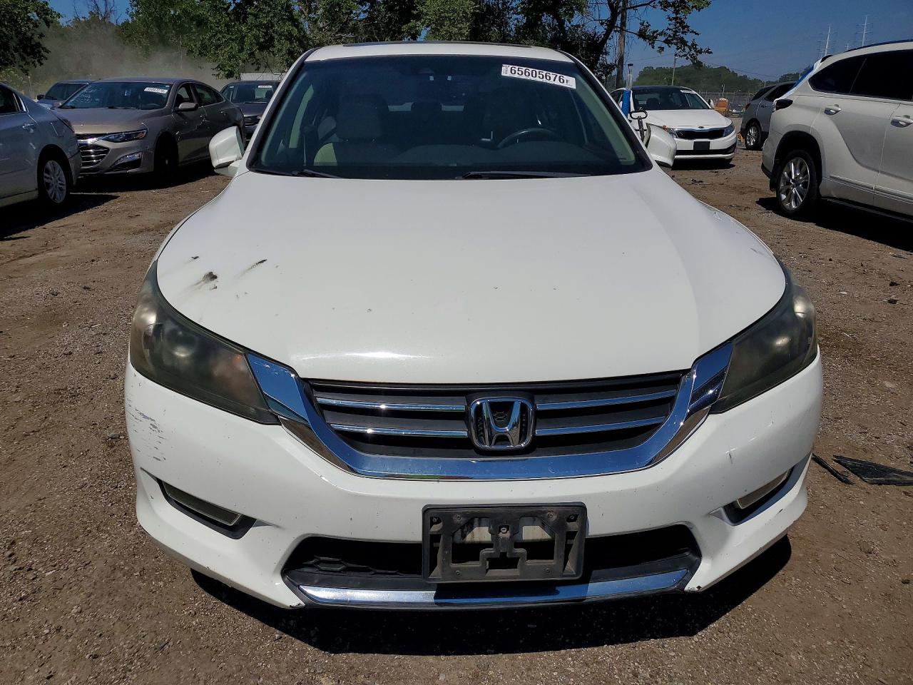 2013 Honda Accord Exl White vin: 1HGCR2F8XDA253324