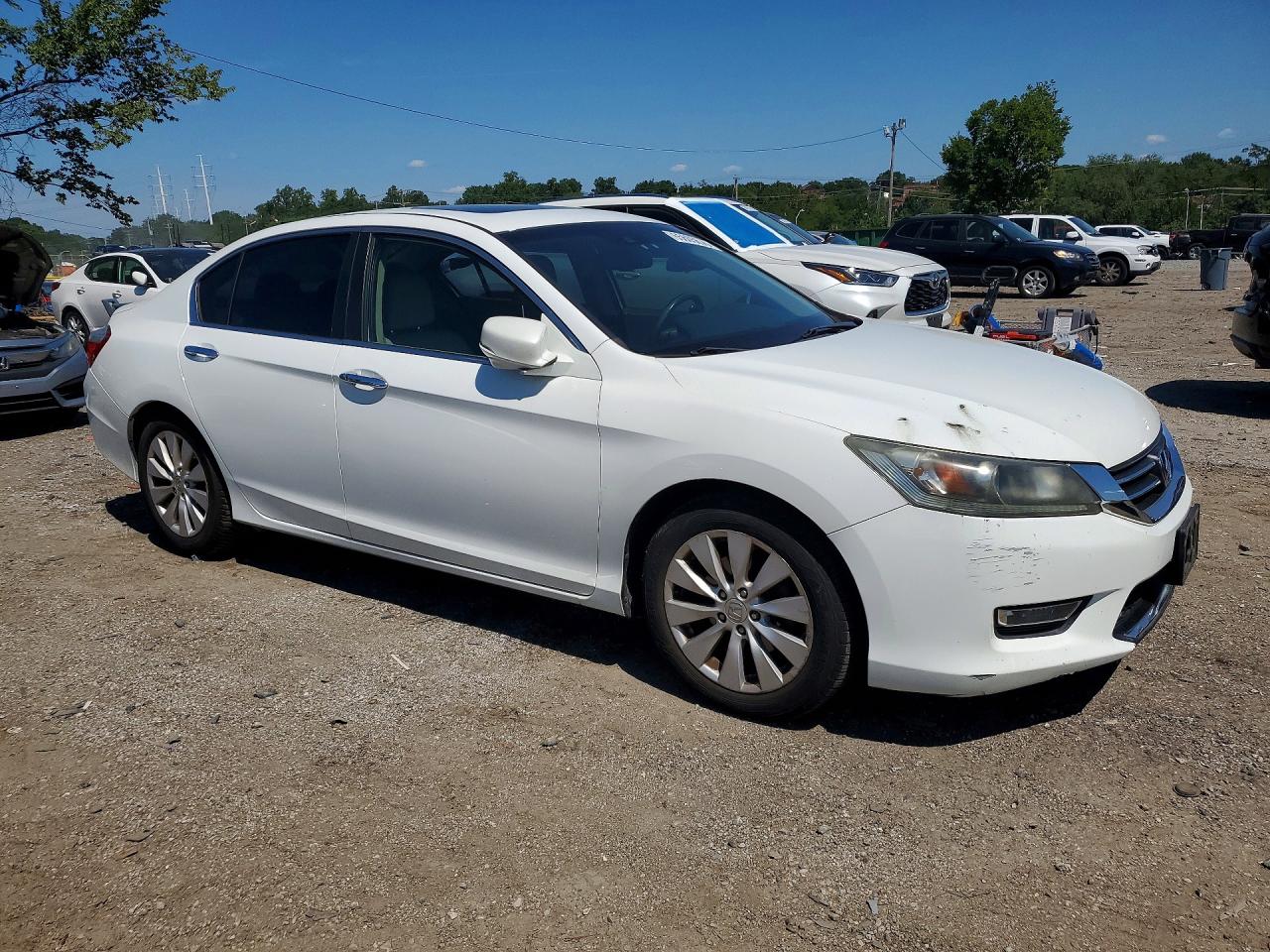 2013 Honda Accord Exl White vin: 1HGCR2F8XDA253324