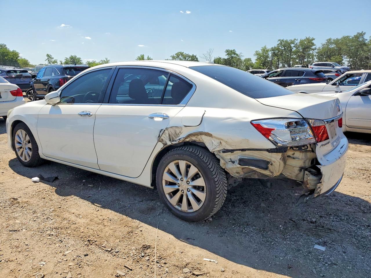 2013 Honda Accord Exl White vin: 1HGCR2F8XDA253324
