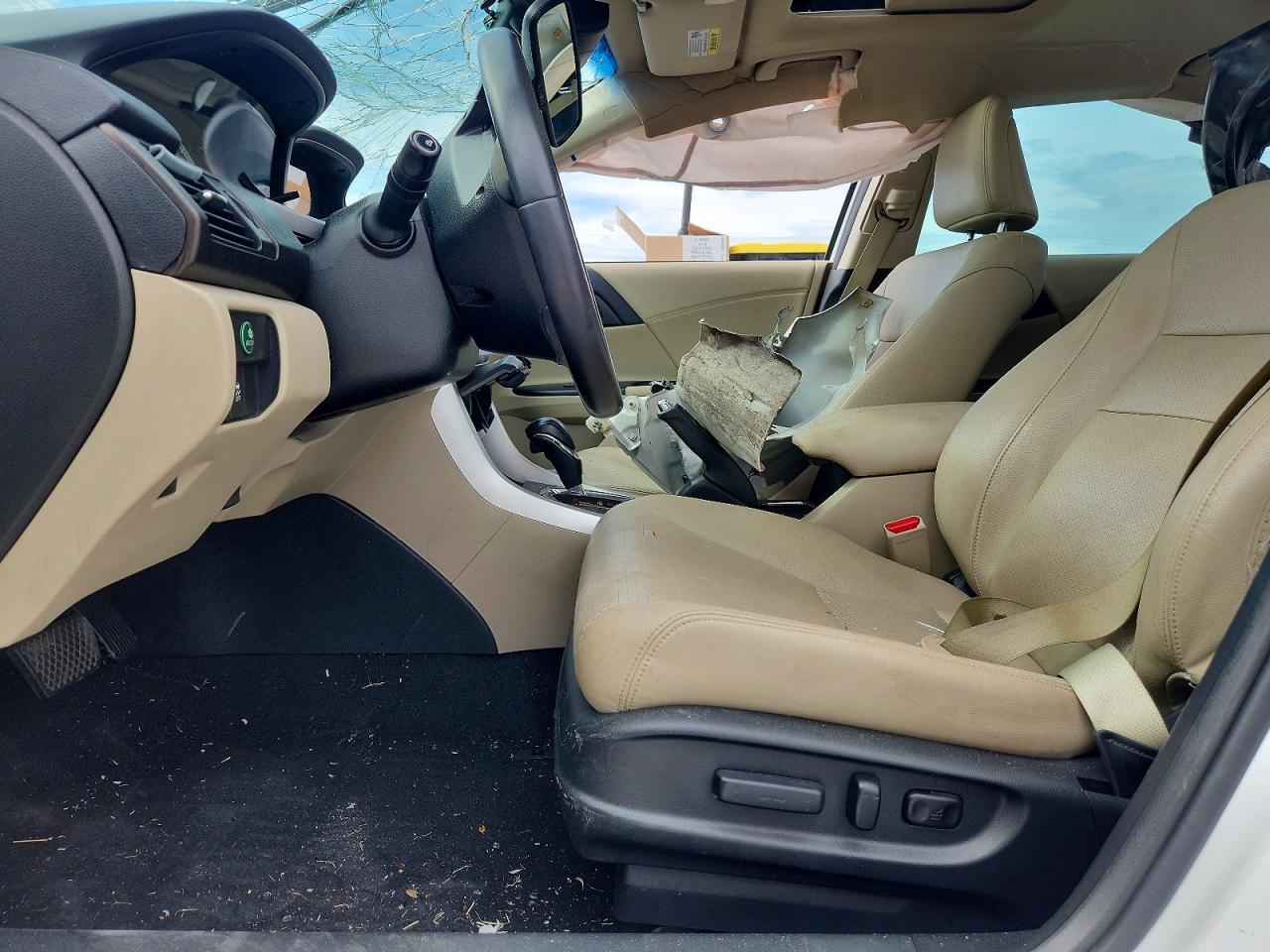 2013 Honda Accord Exl White vin: 1HGCR2F8XDA256921